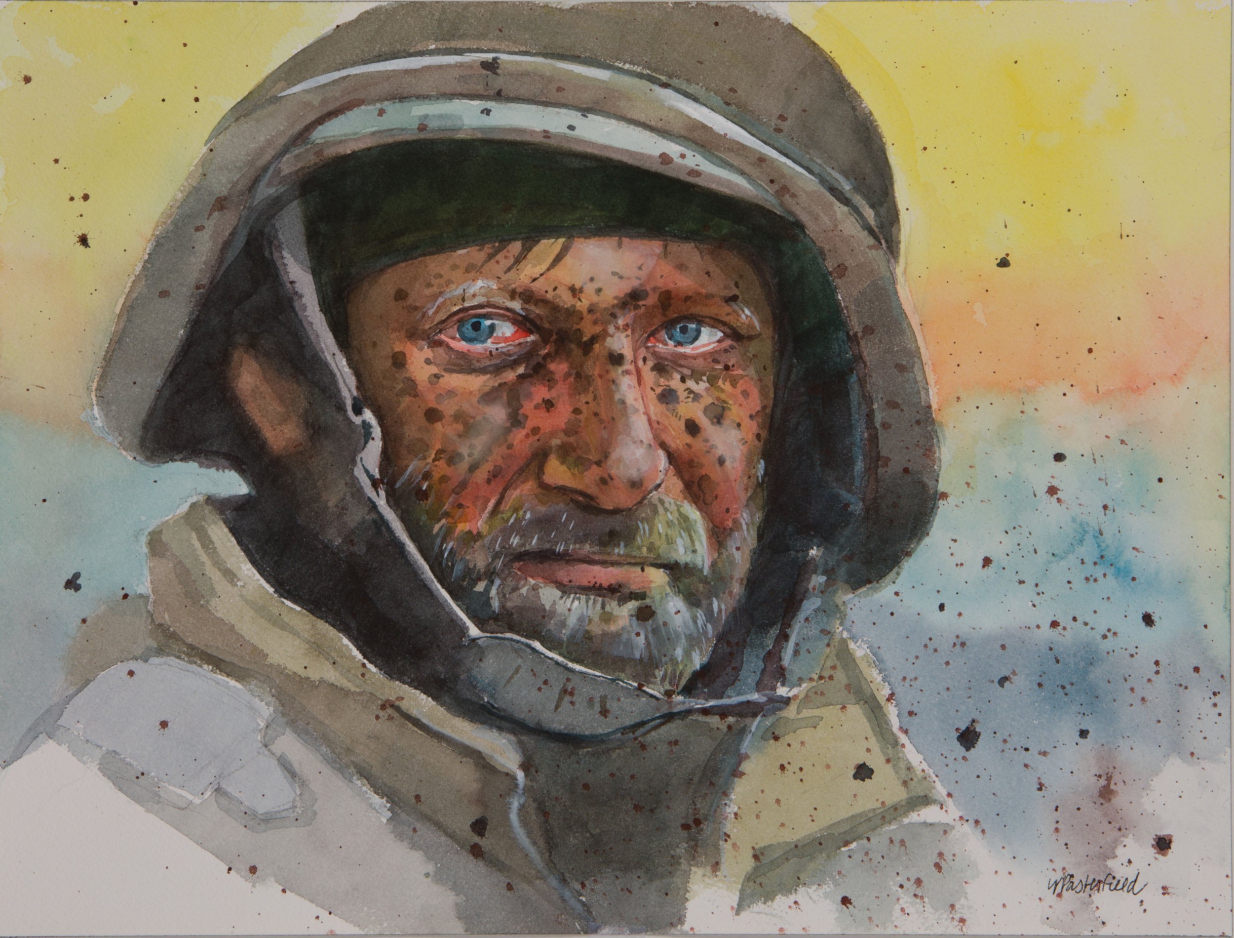 4. A brave mud spattered Ukrainian defender after a combat mission in Bakhmut.
