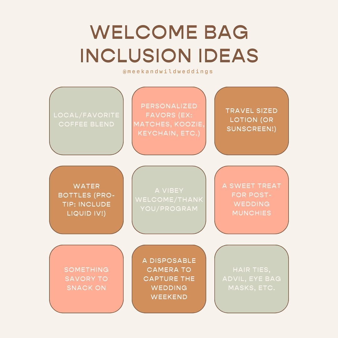 If you&rsquo;re considering welcome bags to greet your guests at their accommodations, consider these options 🙌
&bull;
&bull;
&bull;
#springwedding #weddinginspo&nbsp;#weddingtrends&nbsp;#sagewedding&nbsp;#atxweddingplanner&nbsp;#atxweddings&nbsp;#h