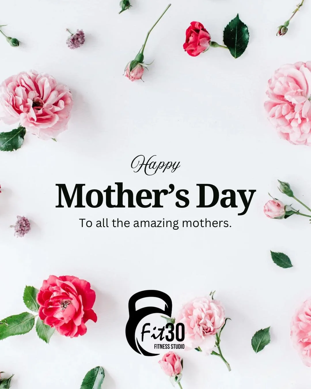 Happy Mother&rsquo;s Day to all of the amazing women in our Fit30 Community. 

Today we&rsquo;re celebrating the moms, bonus moms, grandmothers, mother figures, and women who show up every day for the people they love.

We see how much you carry. We 
