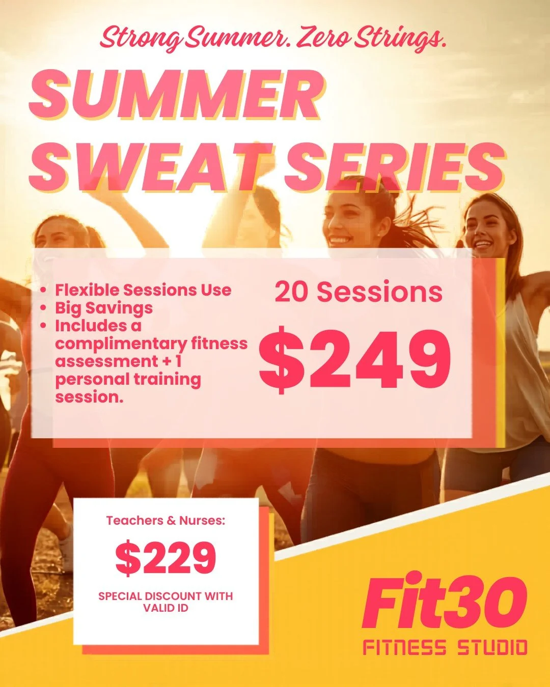 Raise your hand if every summer you say "this is the summer I'm going to focus on me"&hellip; and then vacations, kids' camps, and weekend plans get in the way. 🙋&zwj;♀️

We built the Summer Sweat Series for exactly this.
20 sessions. Use 