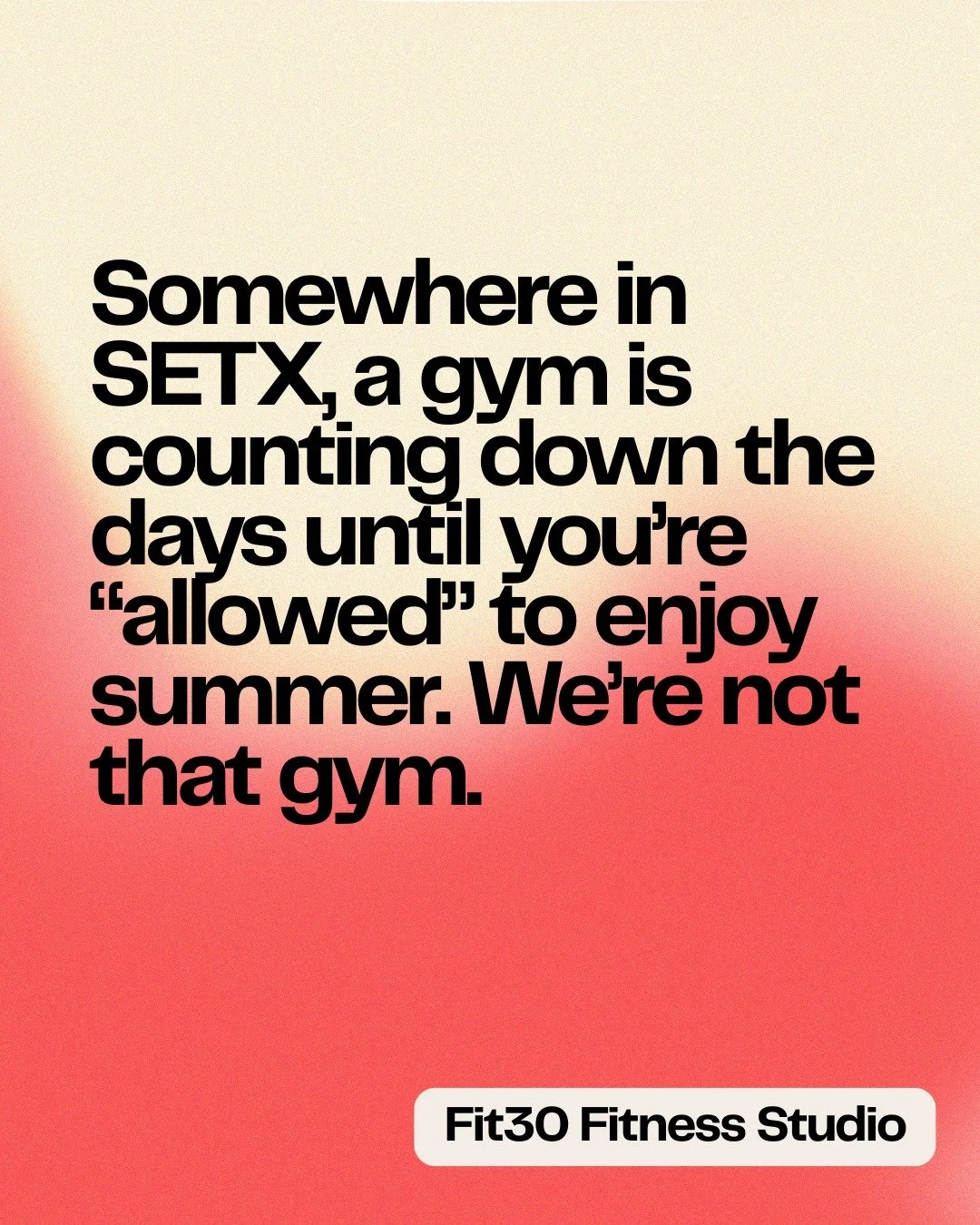 Here&rsquo;s the part nobody selling a 6-week countdown wants to say out loud: the pool doesn&rsquo;t check your progress. The lake doesn&rsquo;t card you at the dock. Summer isn&rsquo;t a test you pass by shrinking, it&rsquo;s already yours.

We&rsq