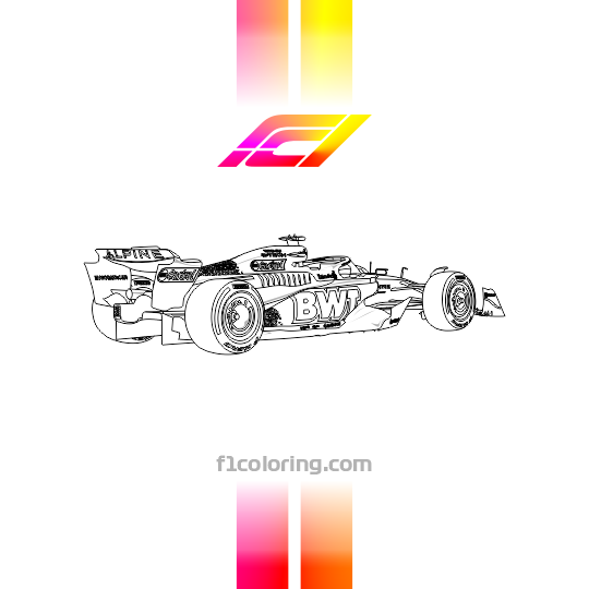 Alpine F1 Coloring Pages [2025]