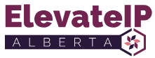 ElevateIP Alberta logo in purple and white.