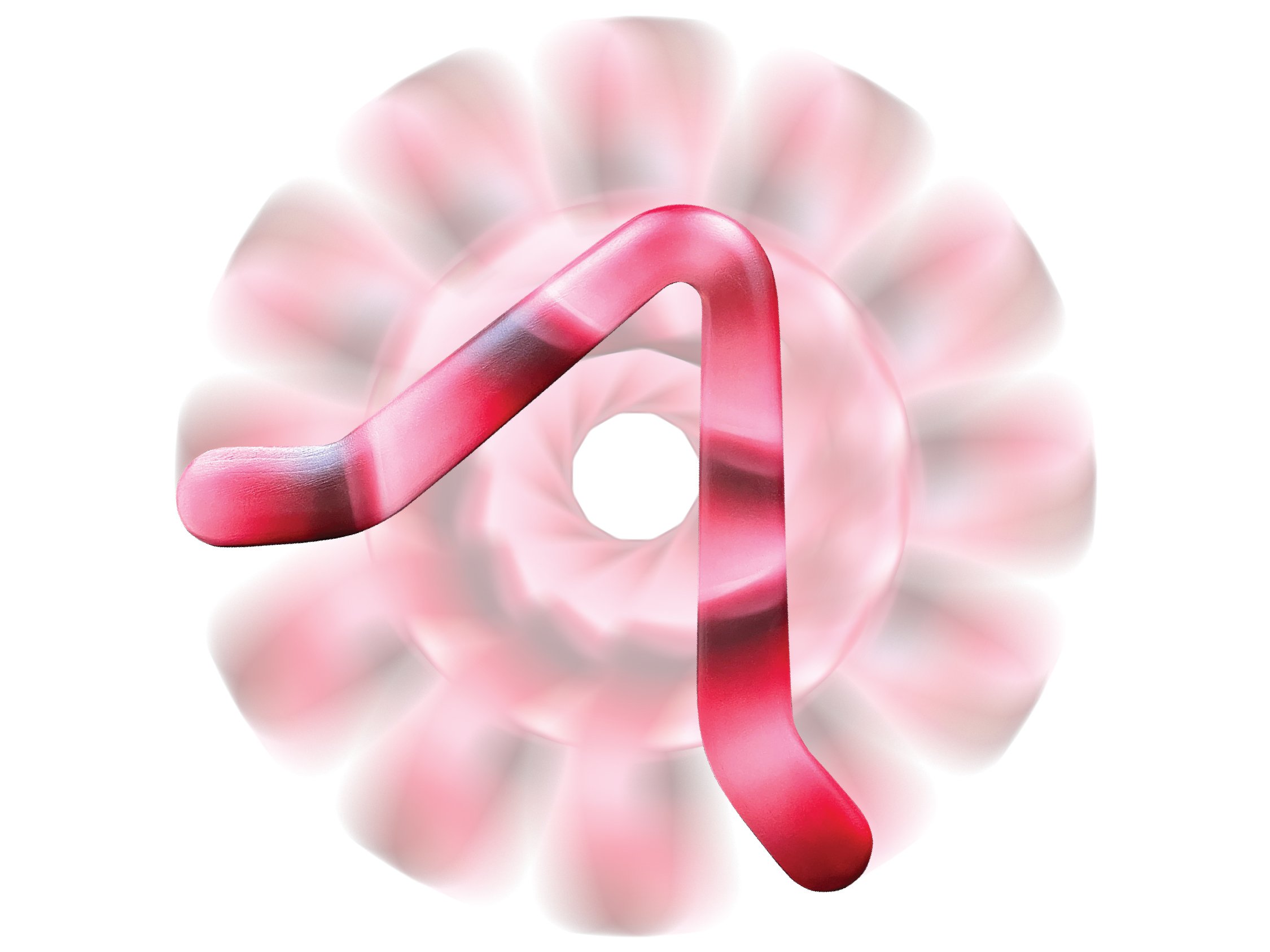 Red Flag wood boomerang spinning
