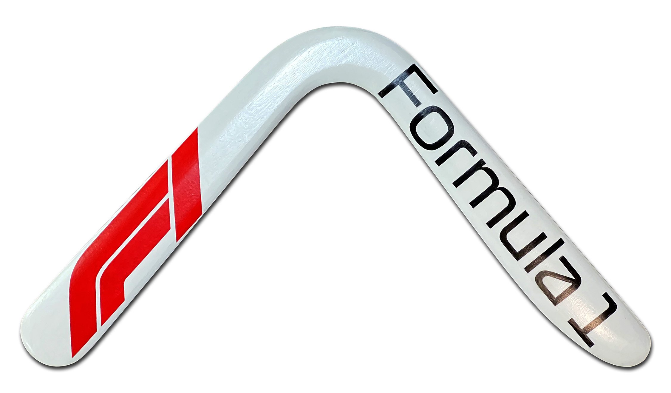 Commissioned Formula 1 boomerang. Hand-painted and given as a gift.