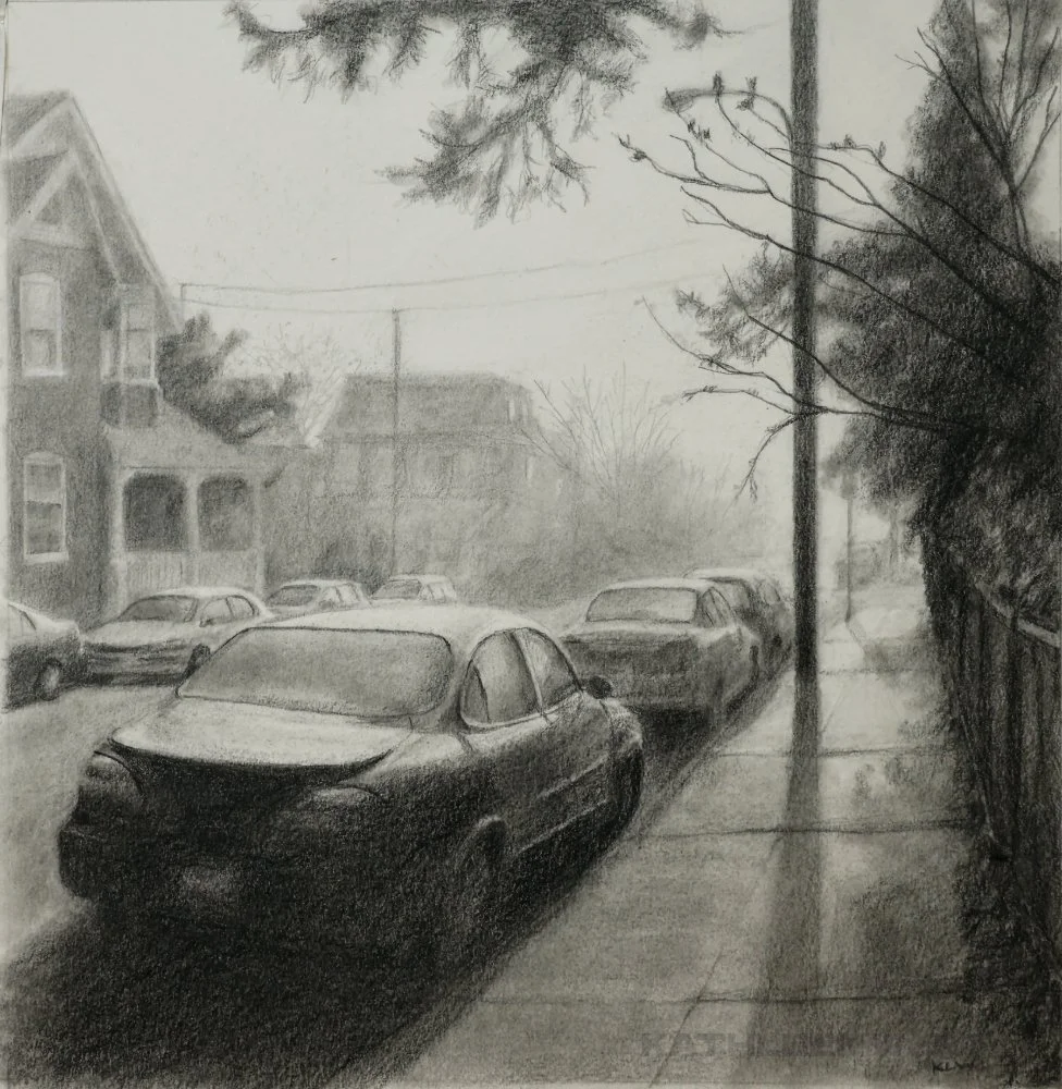 MORNING HAZE 9.25 " x 9" image size, 13.25" x 13.5" with frame