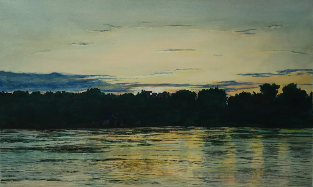 BEFORE THE DARK 10.75" x18" image size, 15" x 22" with frame