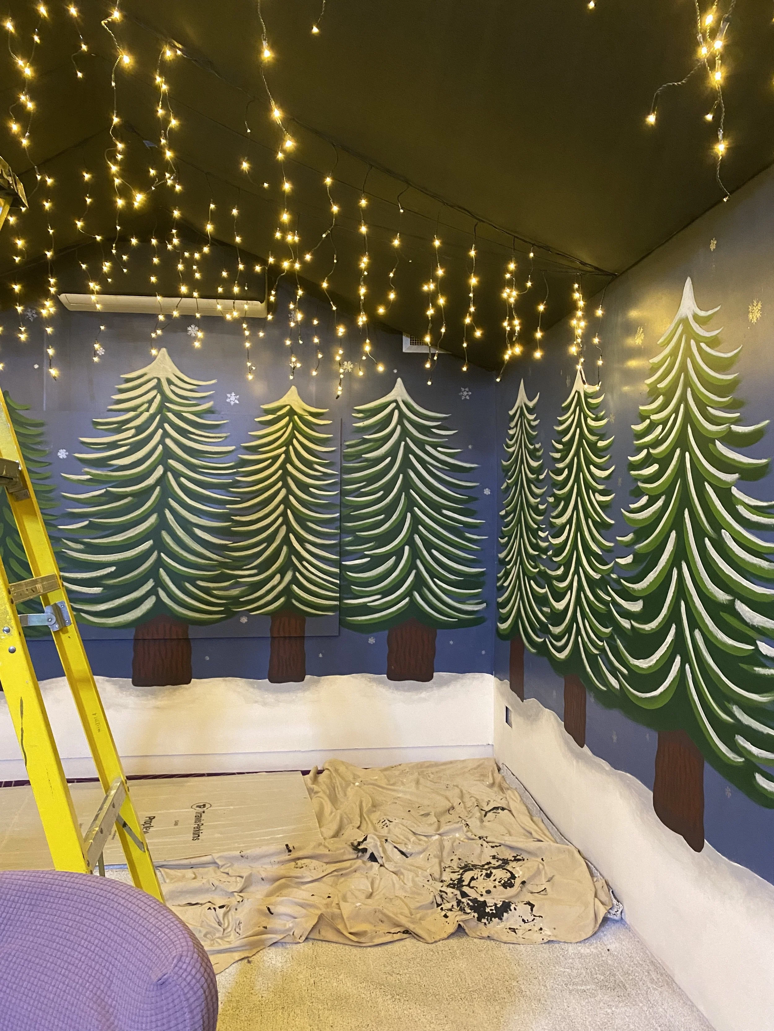 Santa's Grotto Winter Wonderland mural (Paradox Place 2022)