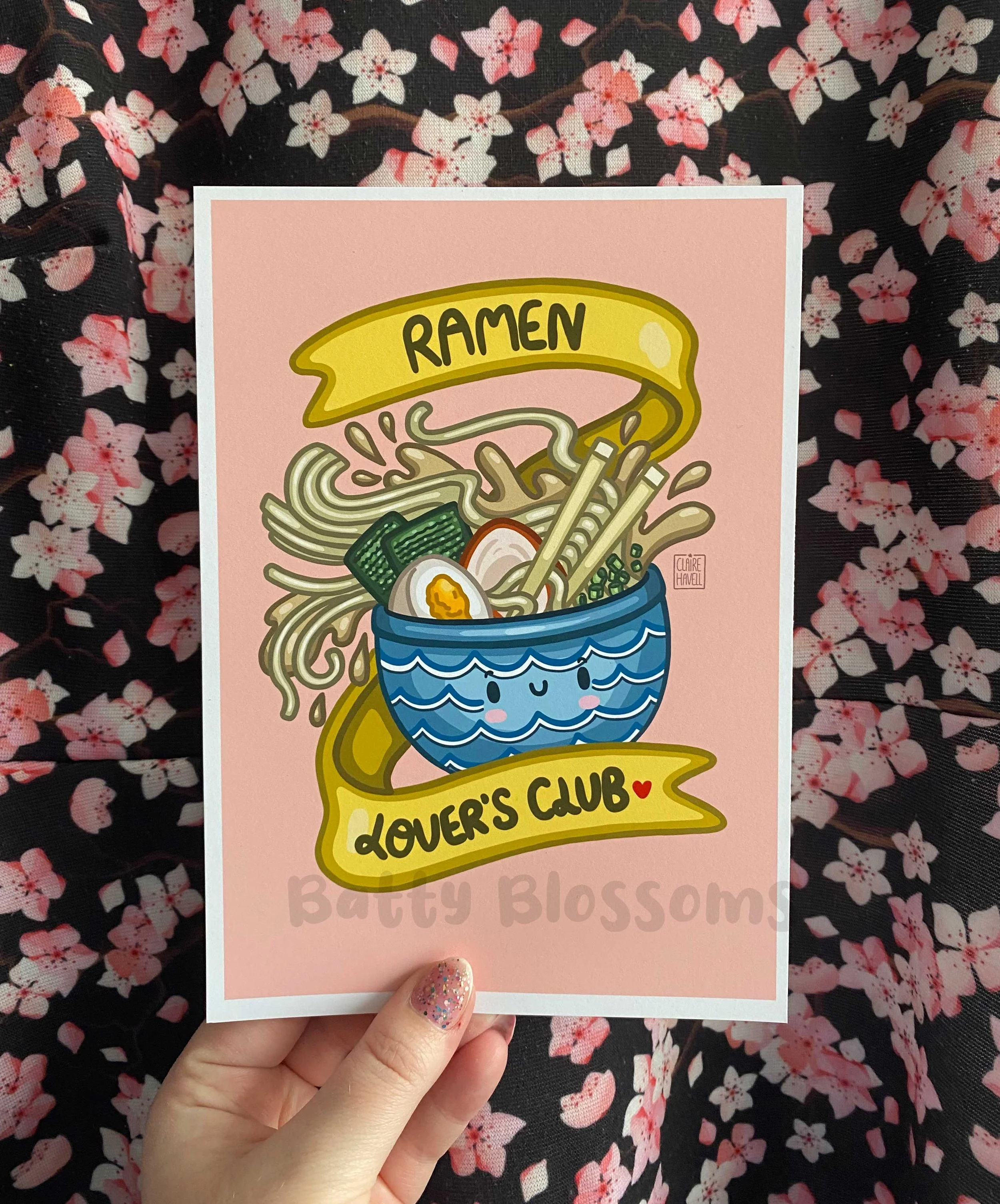 Ramen Lover's Club print (Batty Blossoms 2022)