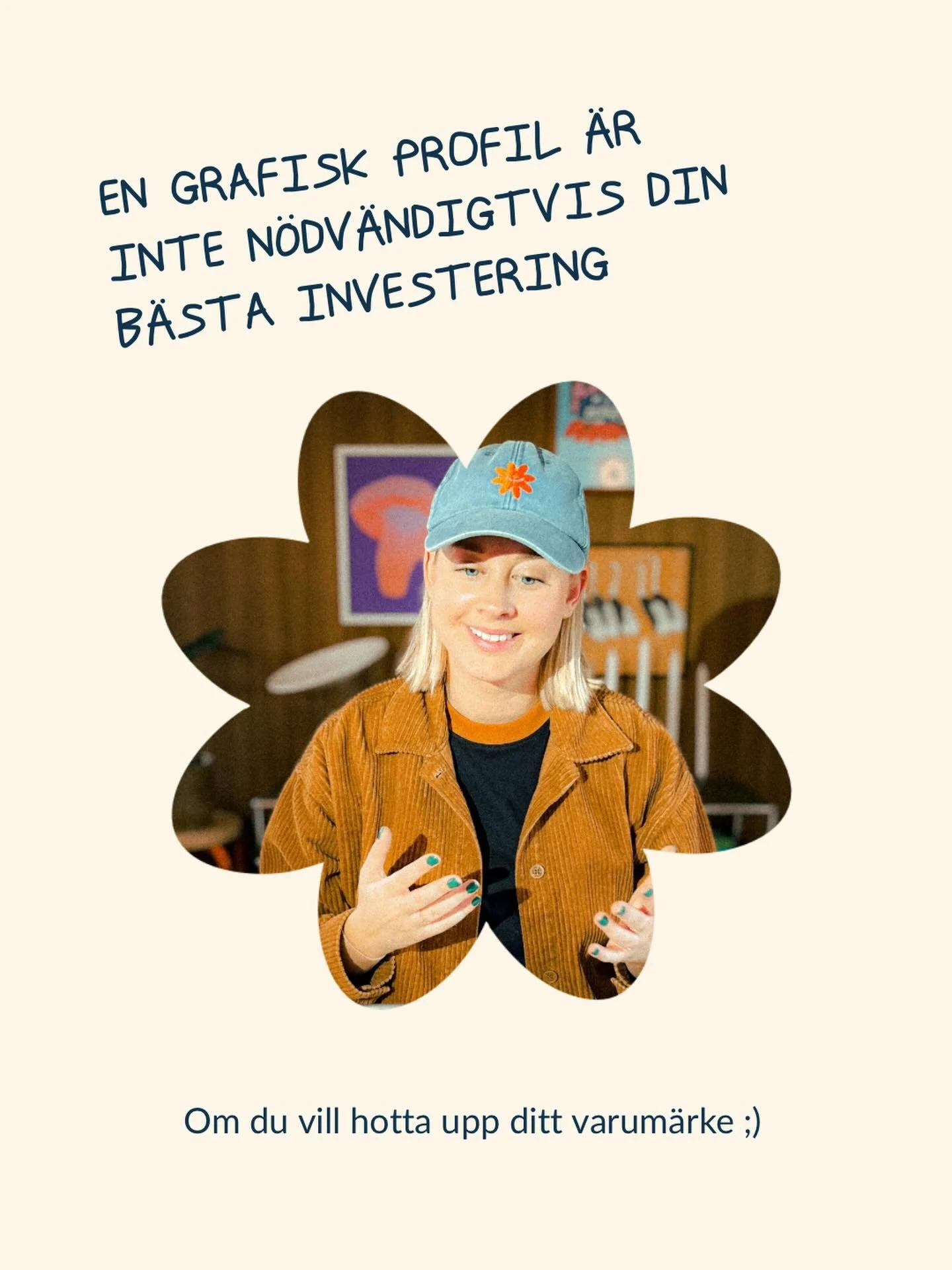 F&ouml;r mig handlar varum&auml;rke om s&aring;&aring; mycket mer &auml;n bara ett par f&auml;rger, n&aring;gra typsnitt och en snygg design. 

Det handlar om hela upplevelsen av din business. 

The whole shebang! Erbjudandena du s&auml;ljer, budskap
