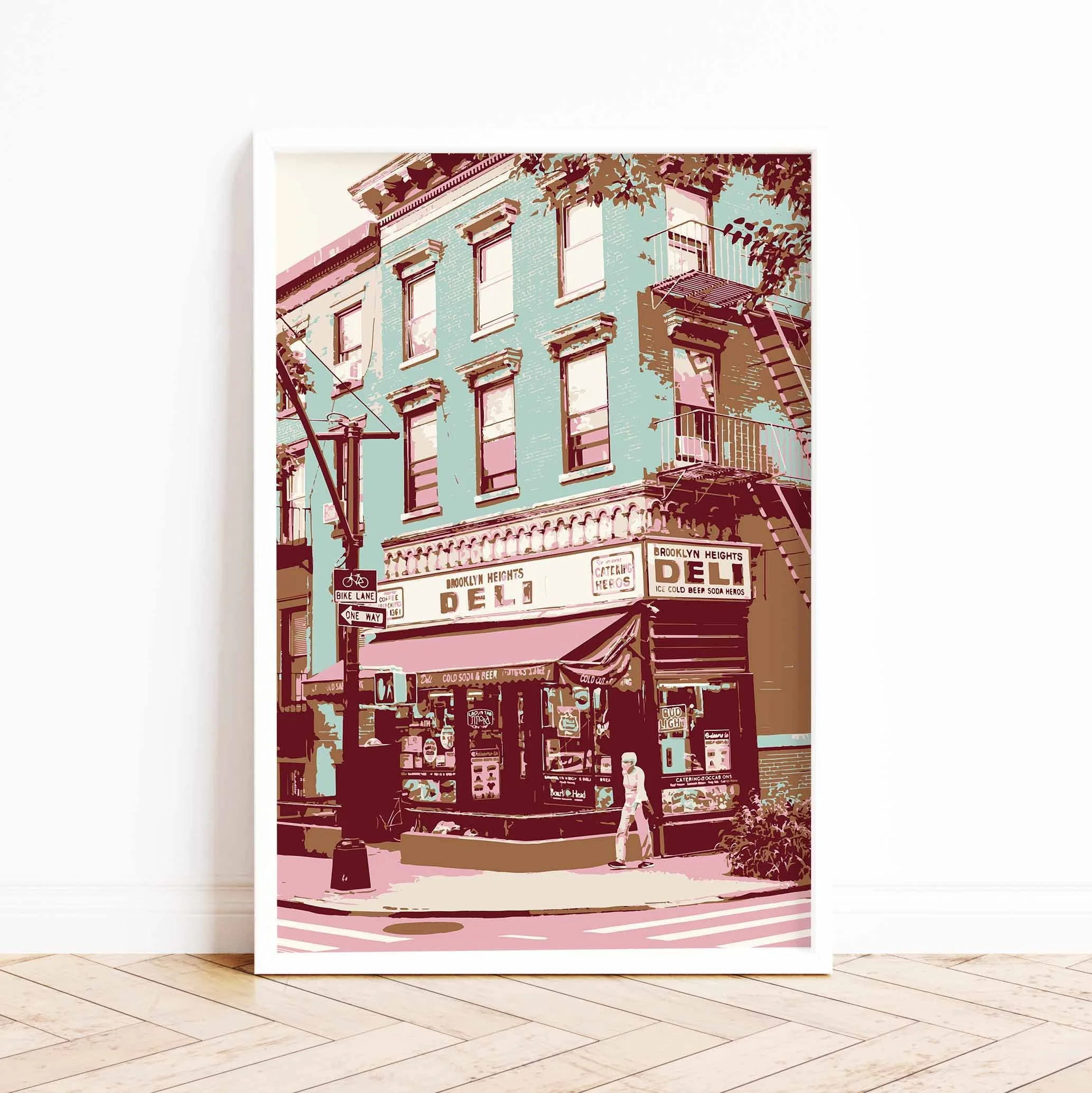 Retro Brooklyn Wall Art | New York City Art