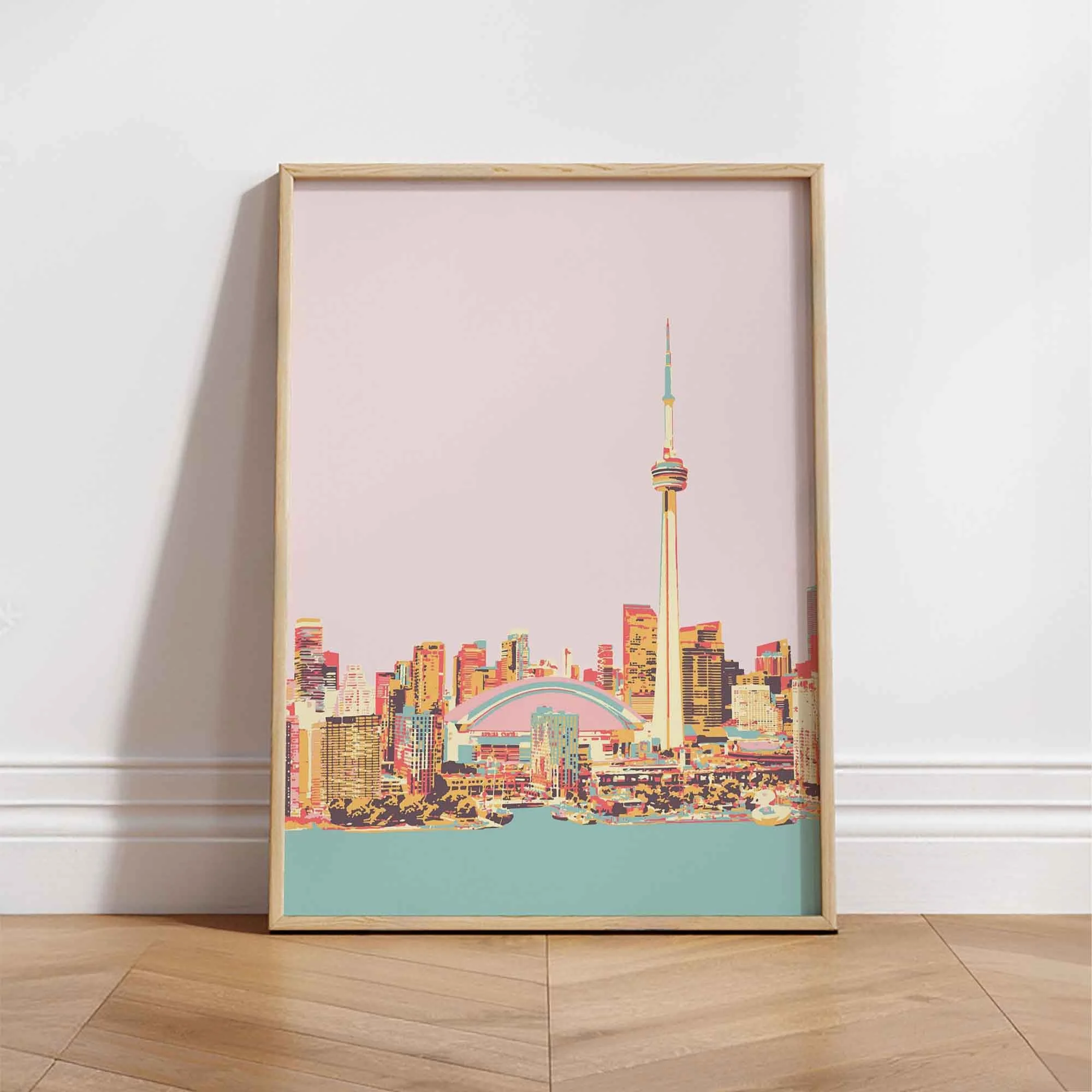 Pastel Toronto Poster | Retro Toronto Art Print
