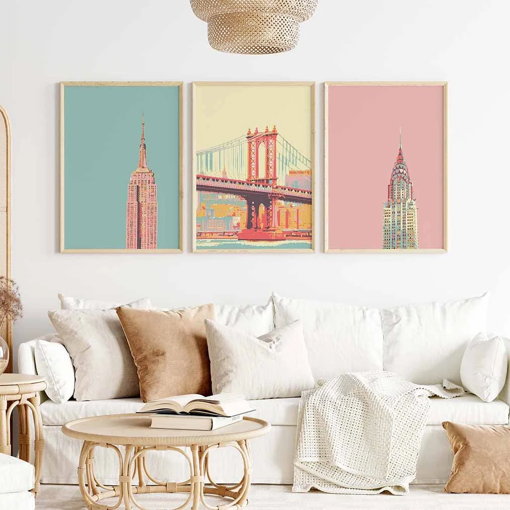Set of 3 New York Prints | Three-Piece NYC Set
