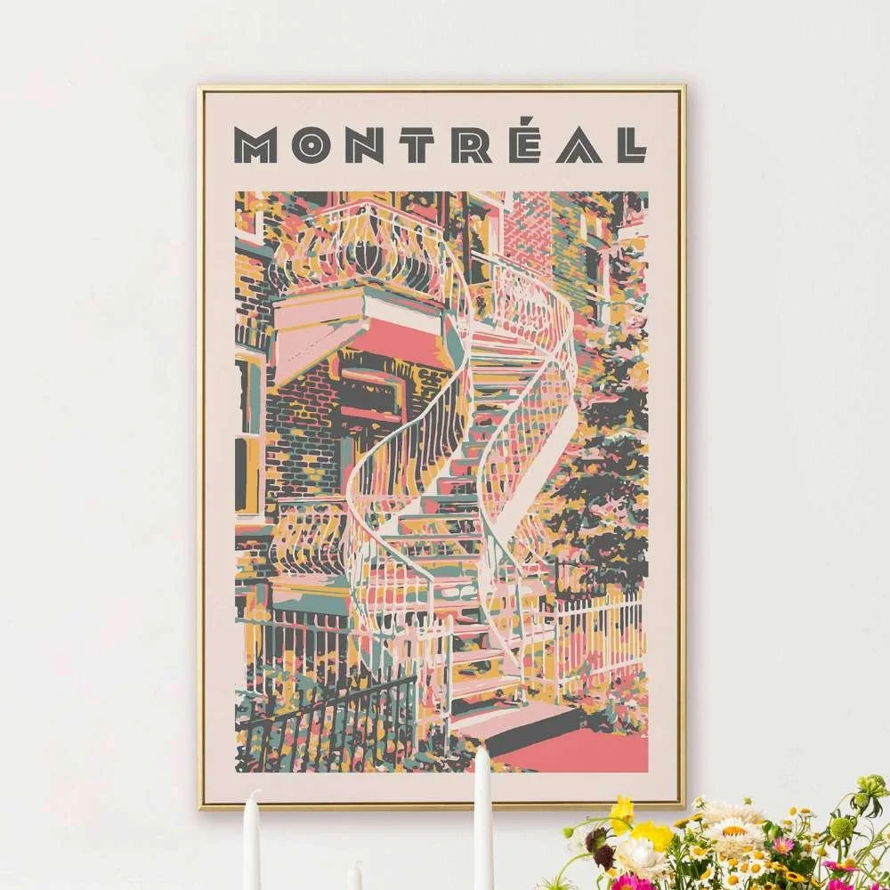 Montreal Poster | Outdoor Staircase Art Print