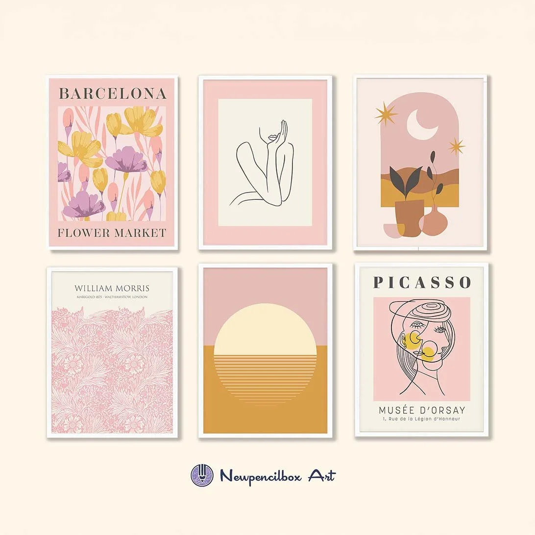 A set of 6 printable art prints.