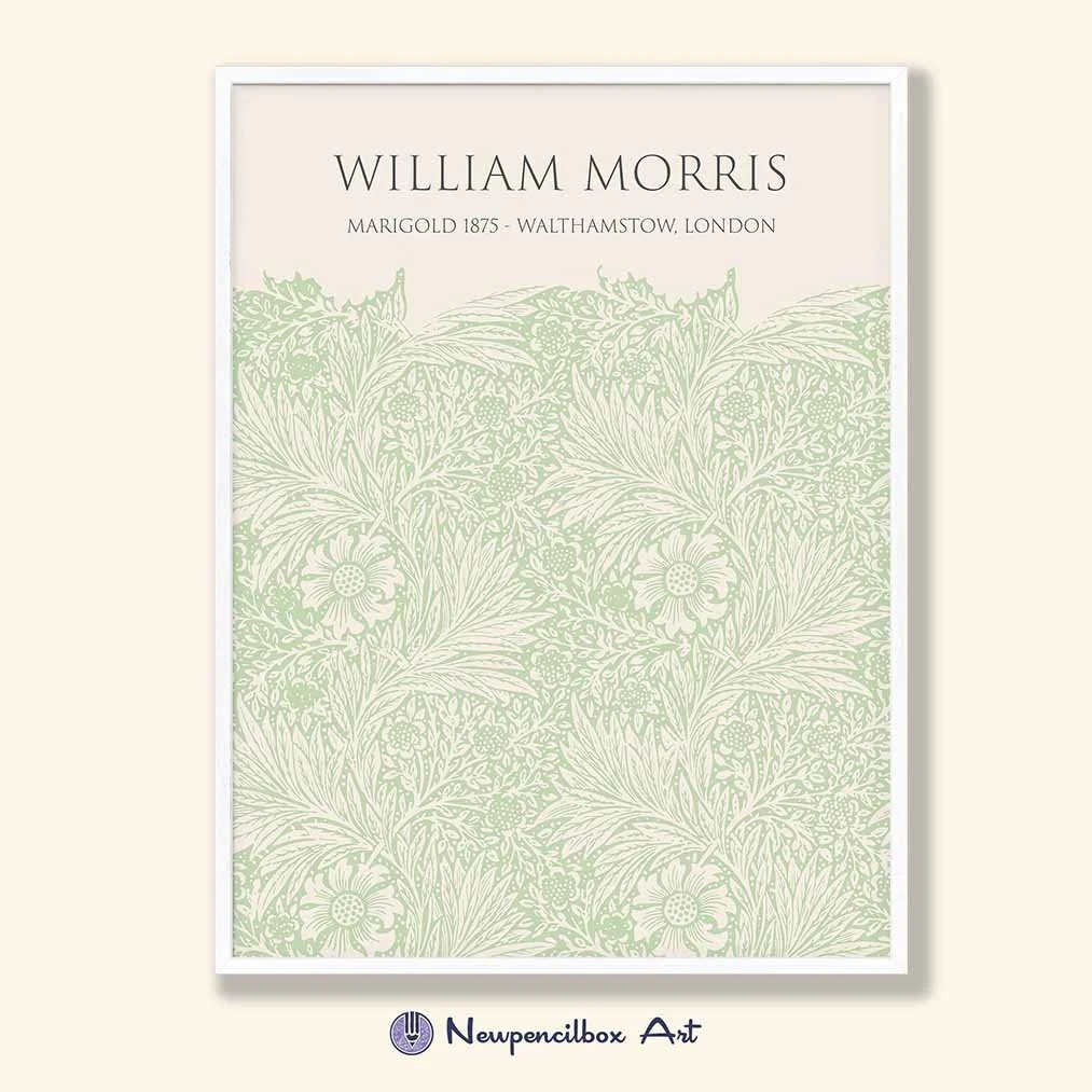 A William Morris design print.