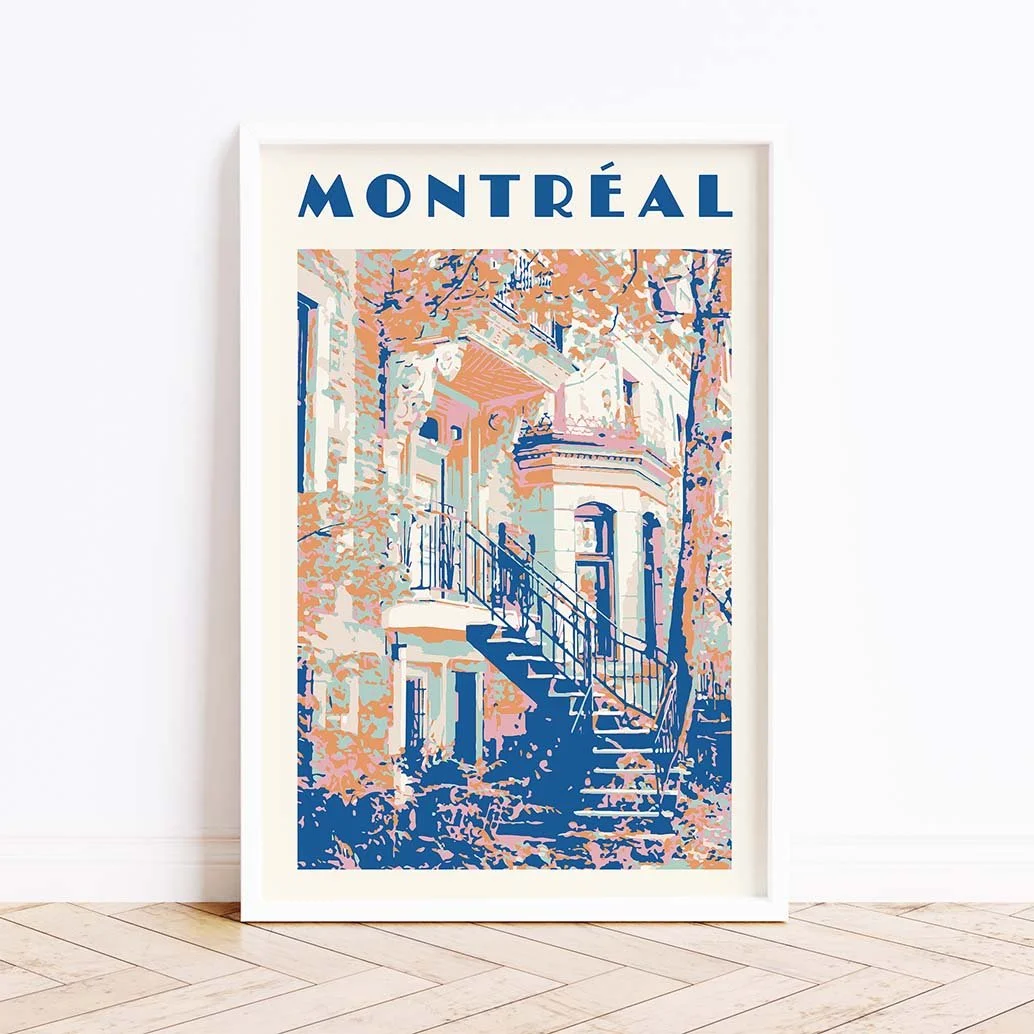 Montreal Poster | Outdoor Staircase Art Print