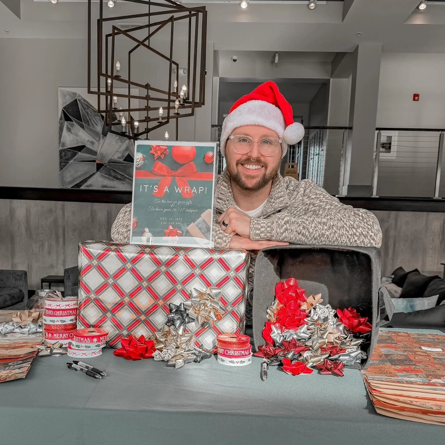🎁✨ It&rsquo;s a Wrap! ✨🎁

Holiday prep just got easier! Stop by the clubhouse now through 5 PM and wrap your gifts at our It&rsquo;s a Wrap present wrapping station&mdash;because fewer errands = more holiday cheer.

While you&rsquo;re here, give yo