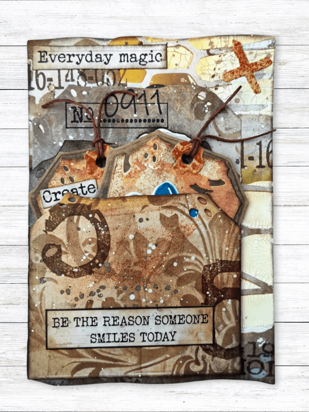 Tag Folding Trio Art Journal Page