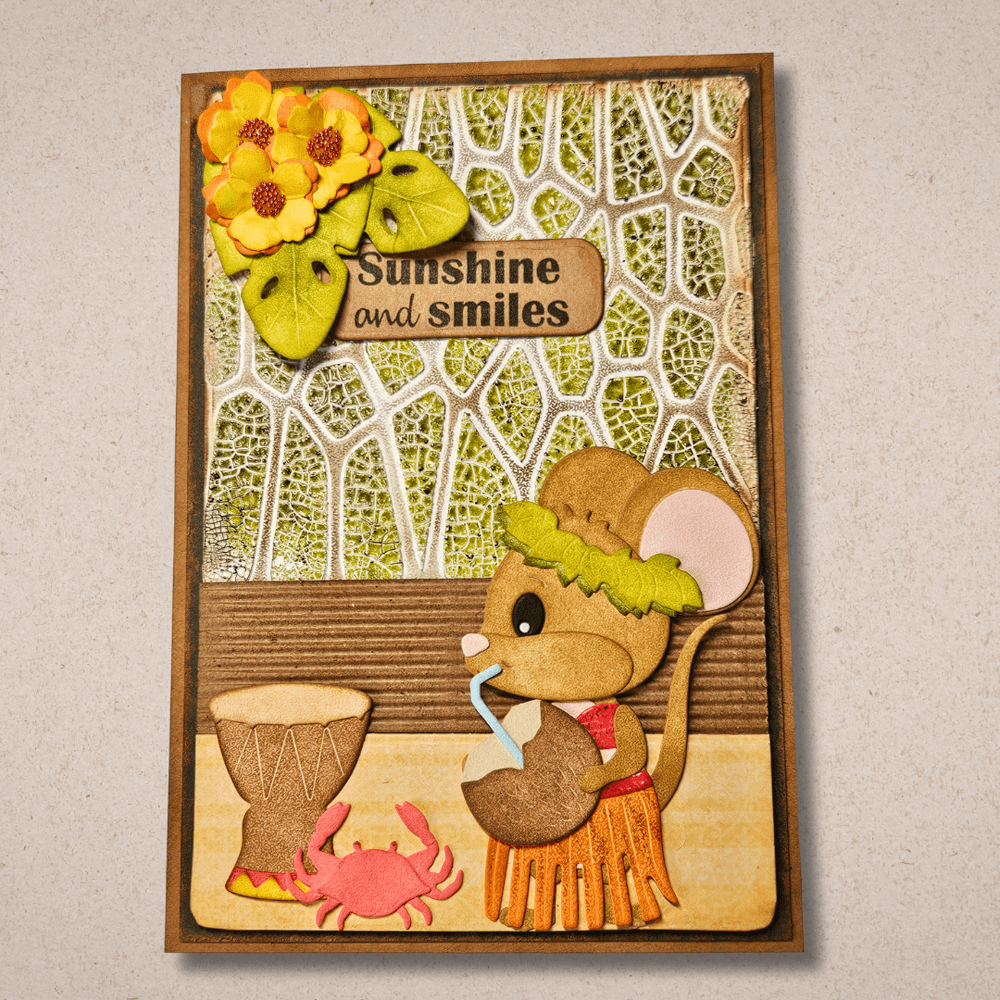 Easy Crackle Paste Background with the Destination Fun Collection