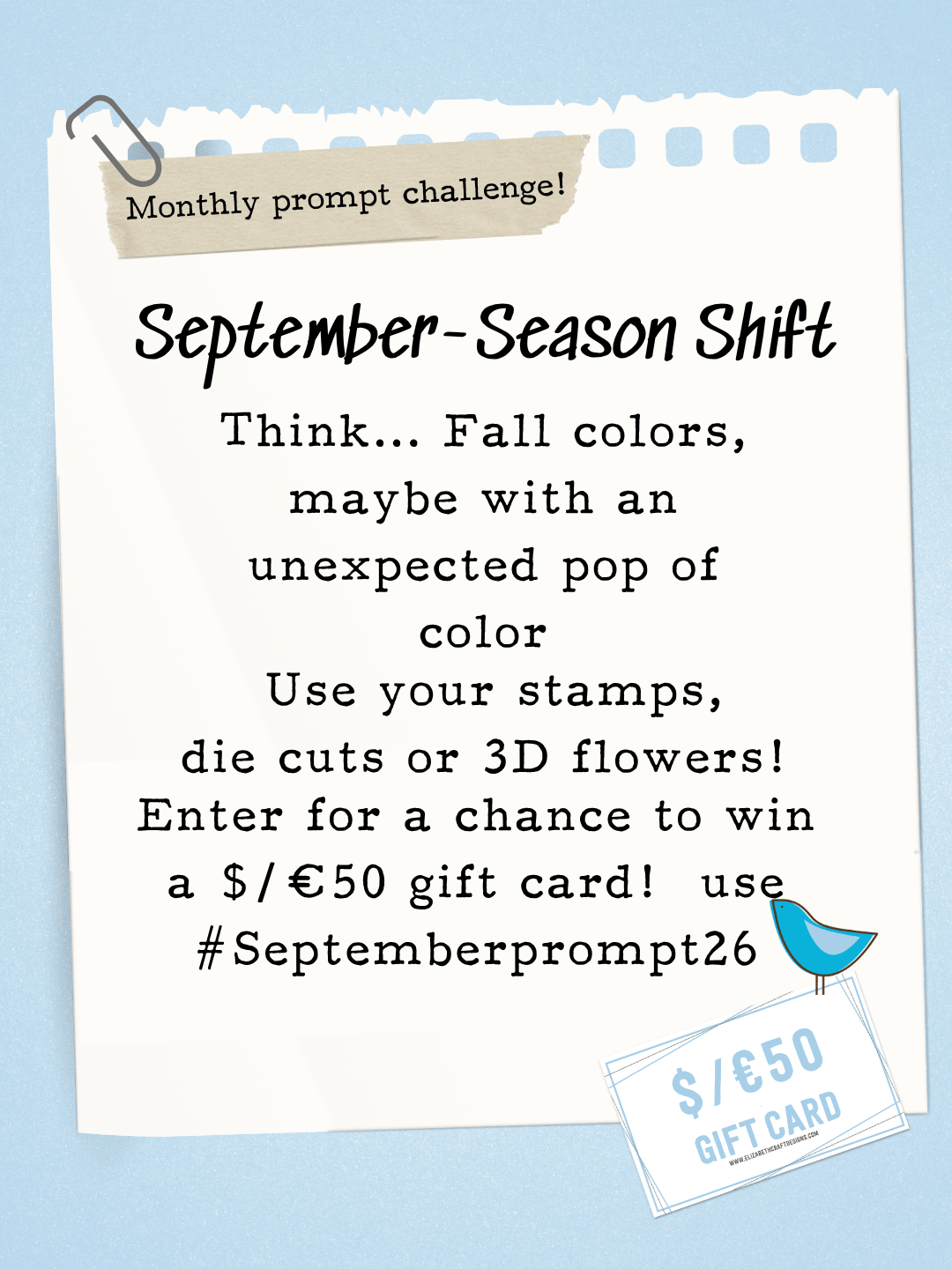 September Prompt Challenge- Season Shift