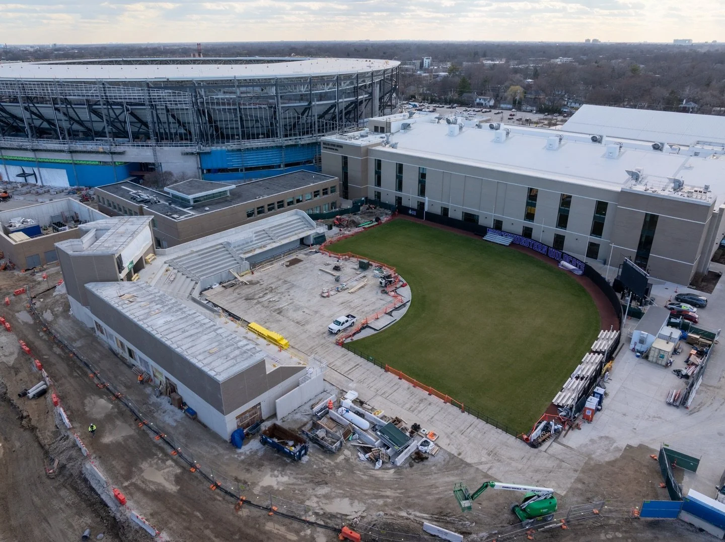 Northwestern Softball Stadium nears completion