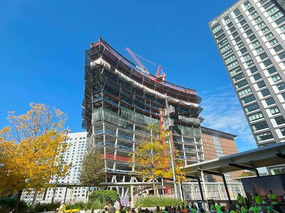 10 World Trade tops out