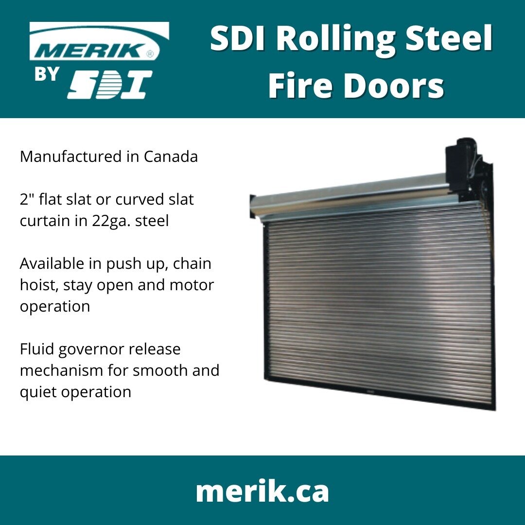 Manufactured in Canada for Canadian conditions, the SDI Rolling Steel fire door offers high quality protection for your space. To learn more contact us or visit us online!
.
Fabriqu&eacute;e au Canada pour les conditions canadiennes, la porte coupe-f