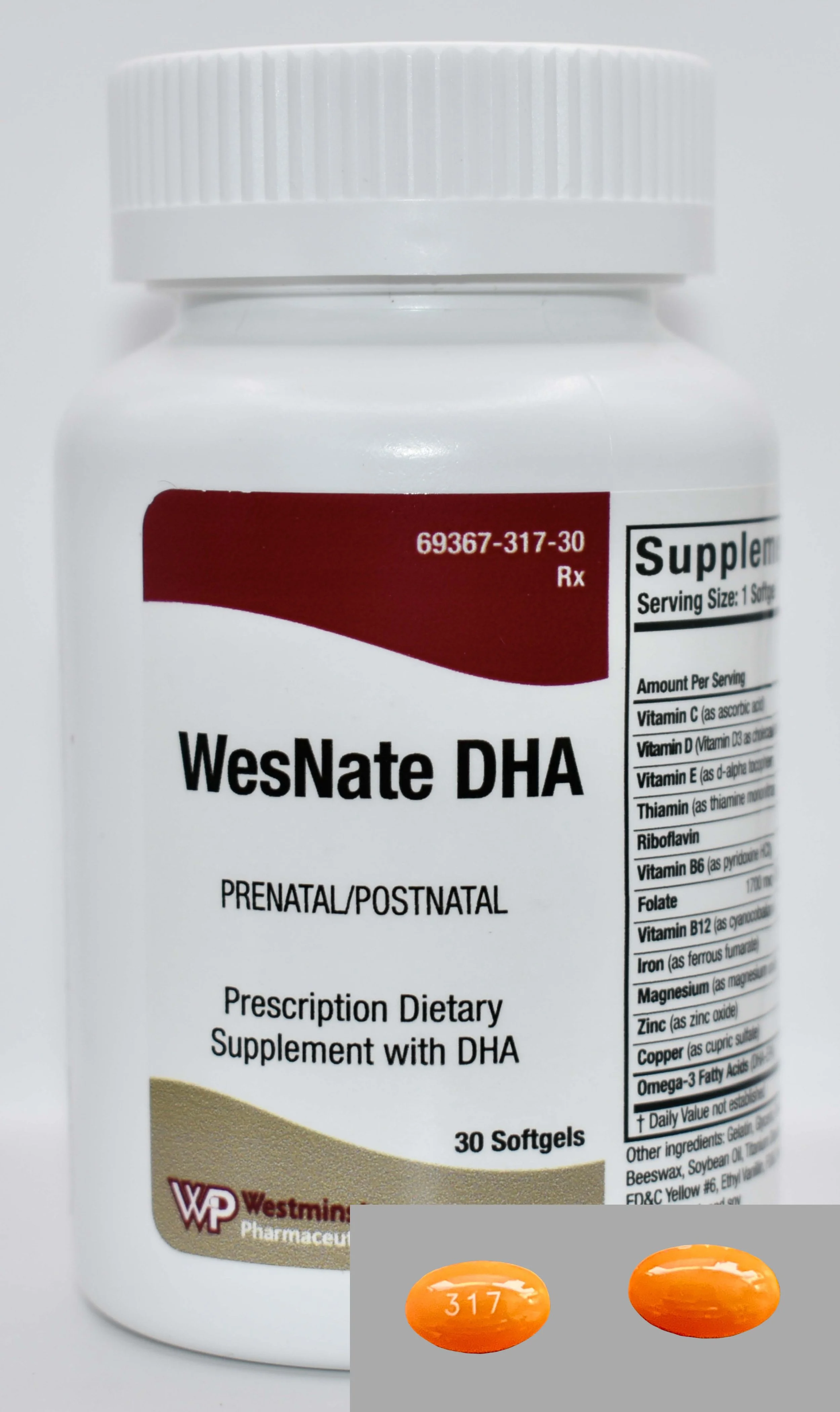 69367-317-30 WesNate DHA Bottles with Capsules (US Pharmatech).jpg