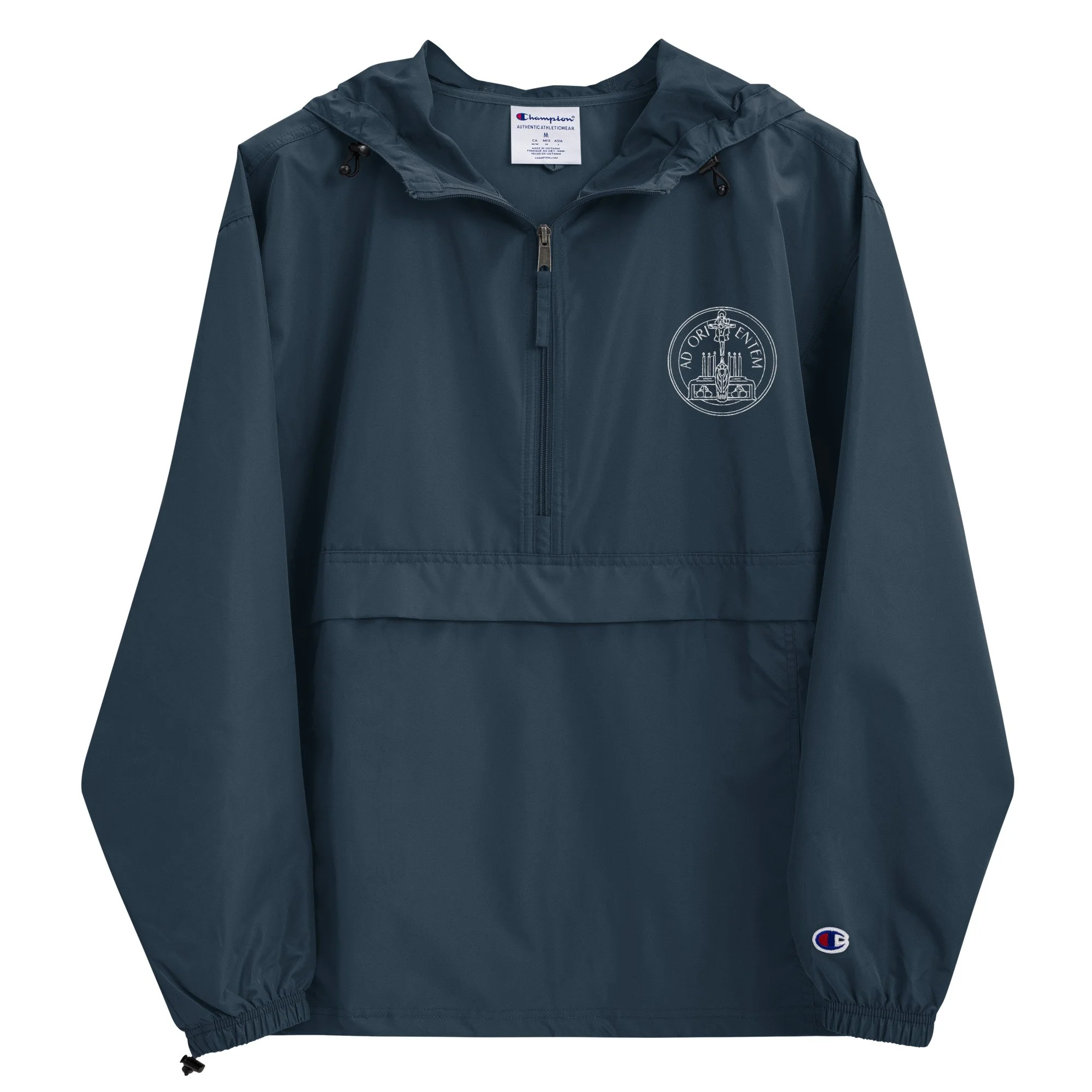 “Ad Orientem” Embroidered Packable Jacket