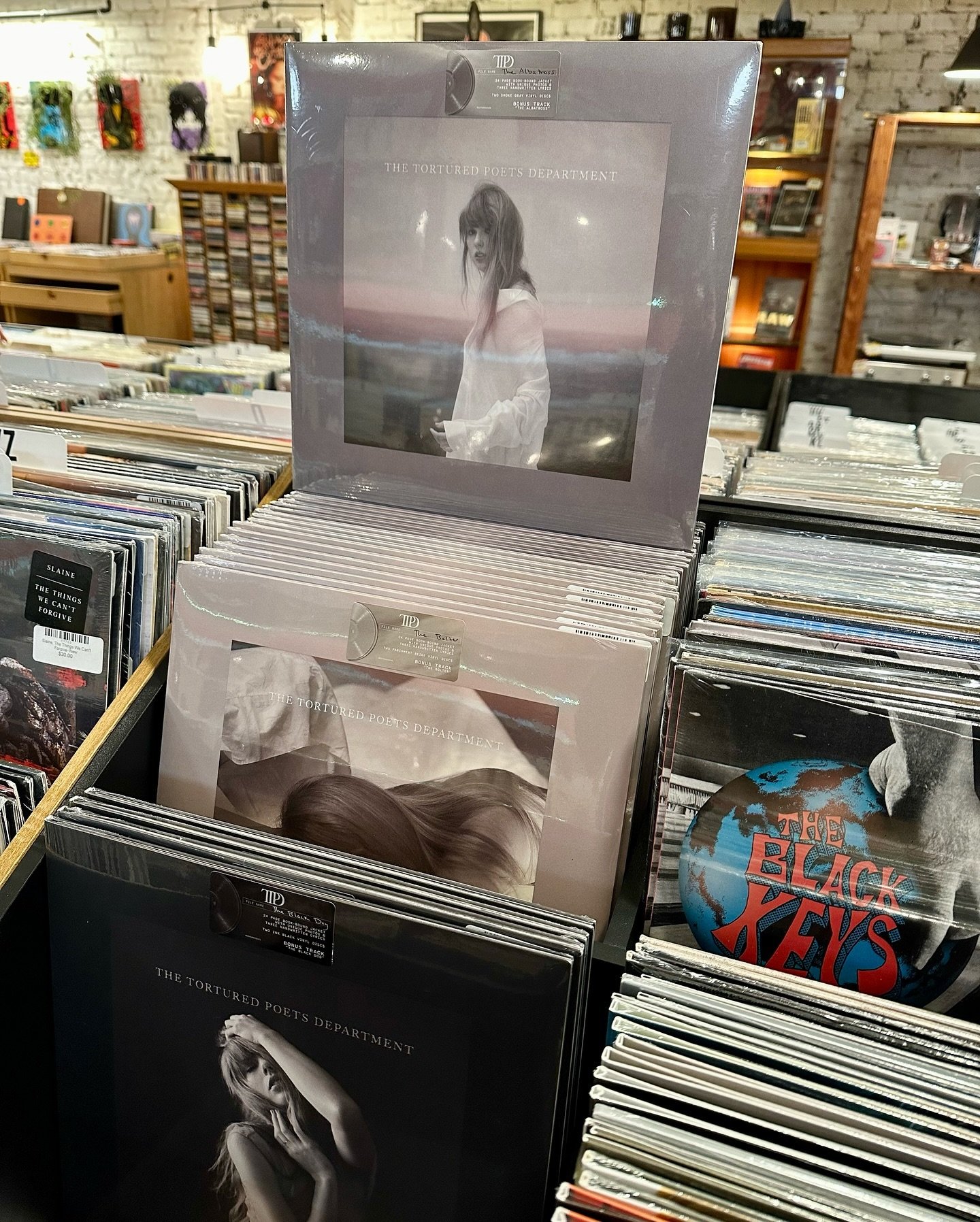 🗣️ We have Taylor&rsquo;s new album back in stock! Y&rsquo;all cleared us out on Record Store Day, but she&rsquo;s back with a vengeance today 💪💪💪 We&rsquo;re here until 6!