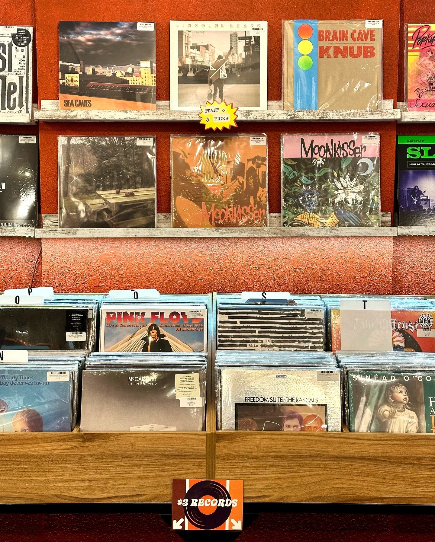 Check out this week&rsquo;s staff picks featuring records from bands that recently rocked our space! 
Swing by to grab sweet releases from @seacavesmusic, @lincolns.beard, @brain__cave, and @moonkisserpdx 🎶👌