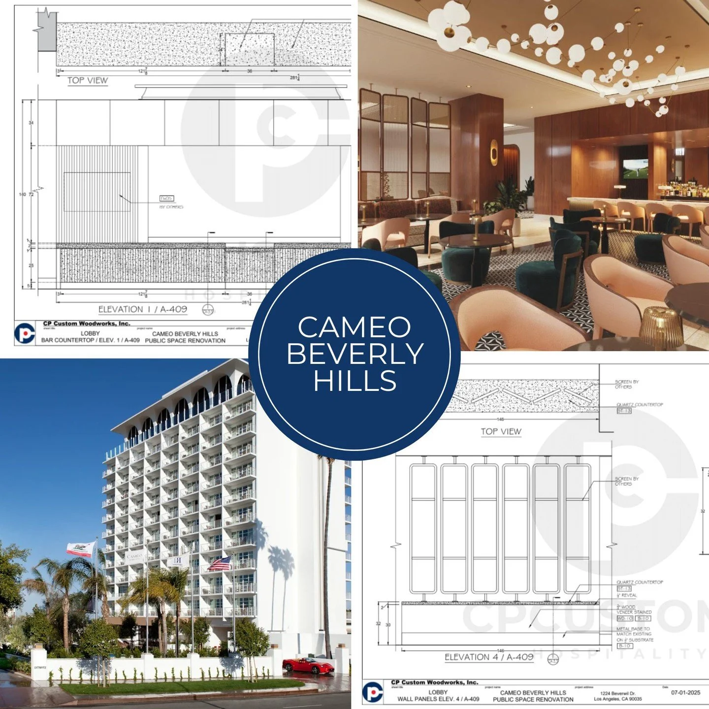 Getting ready for installation! Bringing the design team&rsquo;s vision to life with custom craftsmanship and attention to detail at the Cameo Beverly Hills. 
.
.
.
#CPCustomWoodworks #Millwork #HospitalityDesign #CustomFabrication #DesignToReality #