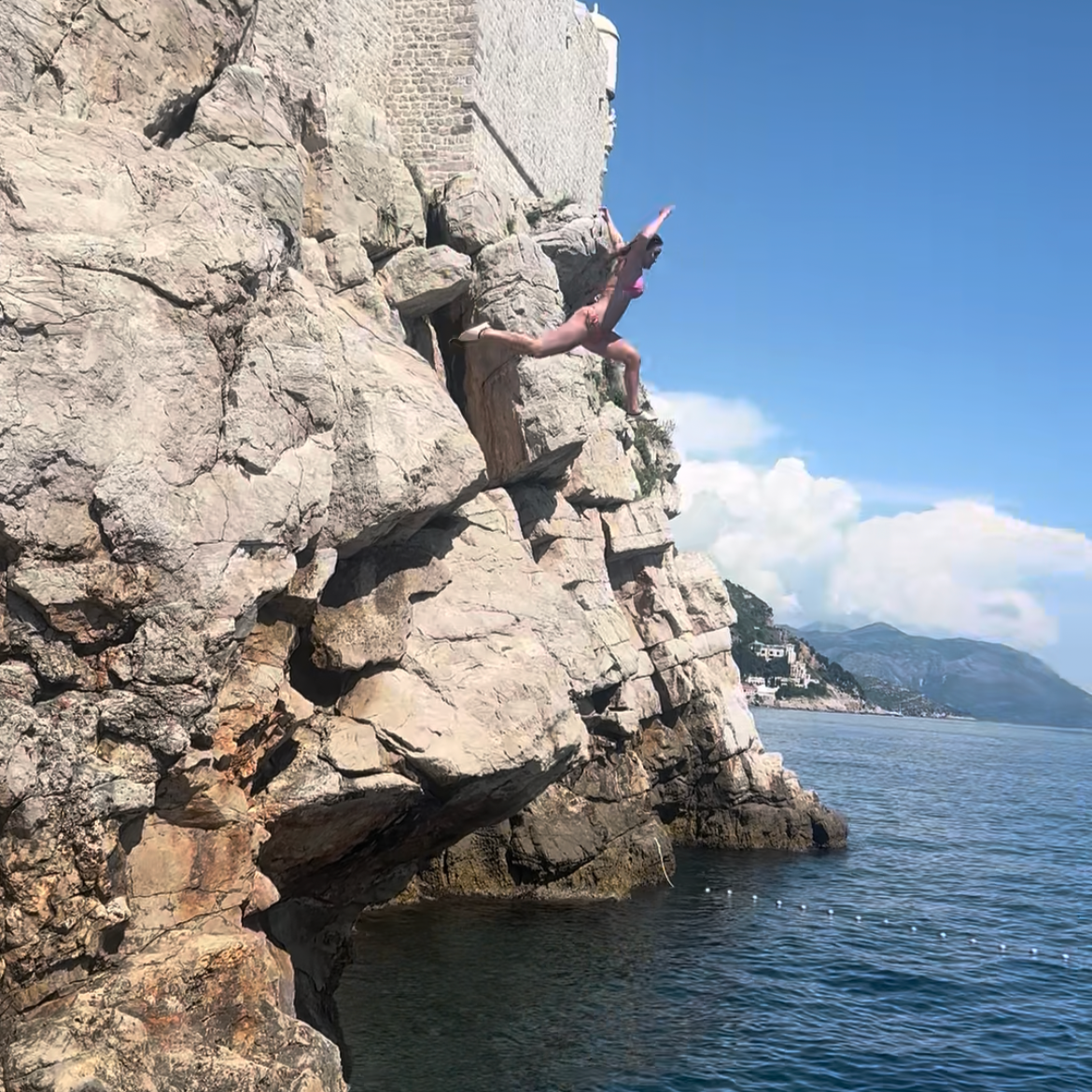 Croatia cliff jumping