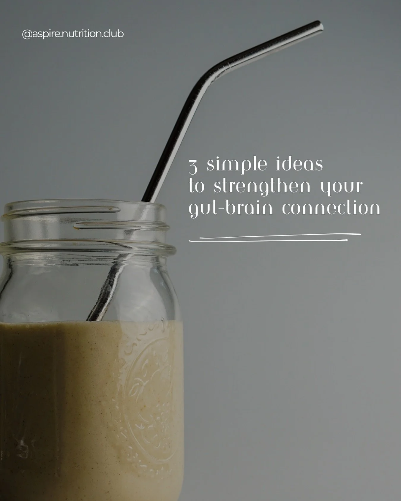 easy-to-implement is where it&rsquo;s at! here&rsquo;s my 3 simple ideas to strengthen that gut-brain connection:

1️⃣ brain-boosting smoothie 🫐 + 🥬 + 1tbsp. ground flax (refer to the previous post for so many more examples of brain foods you could