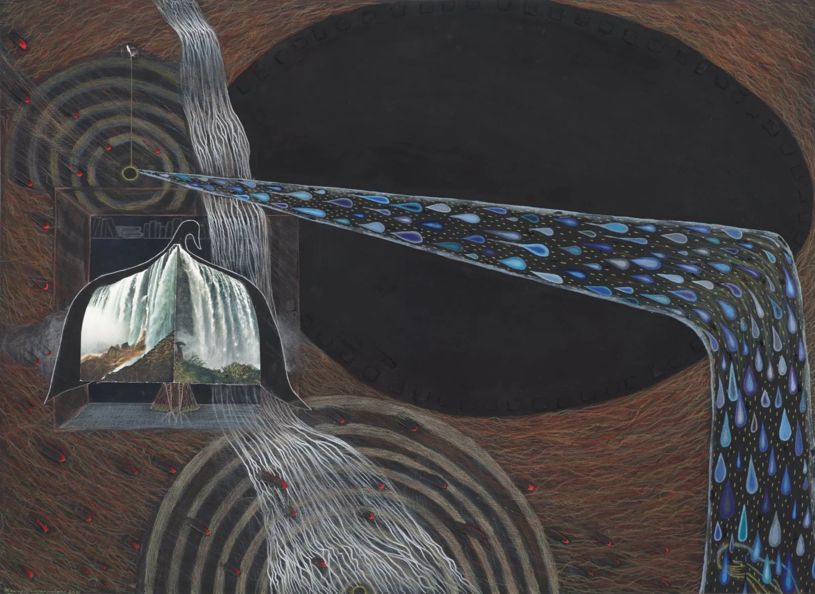  Waterfall-tears 22 x 30”  2021  