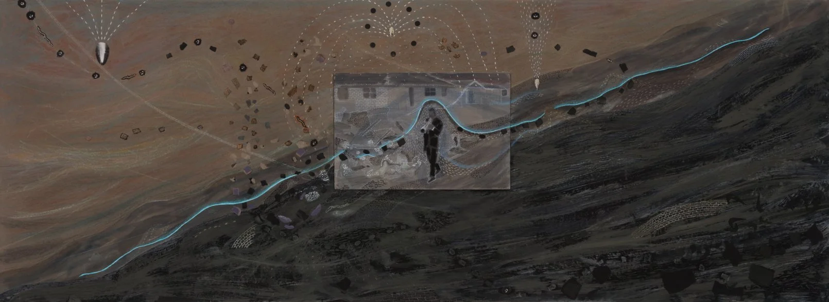  Turning the Water Around 14.5 x 40”  2019 