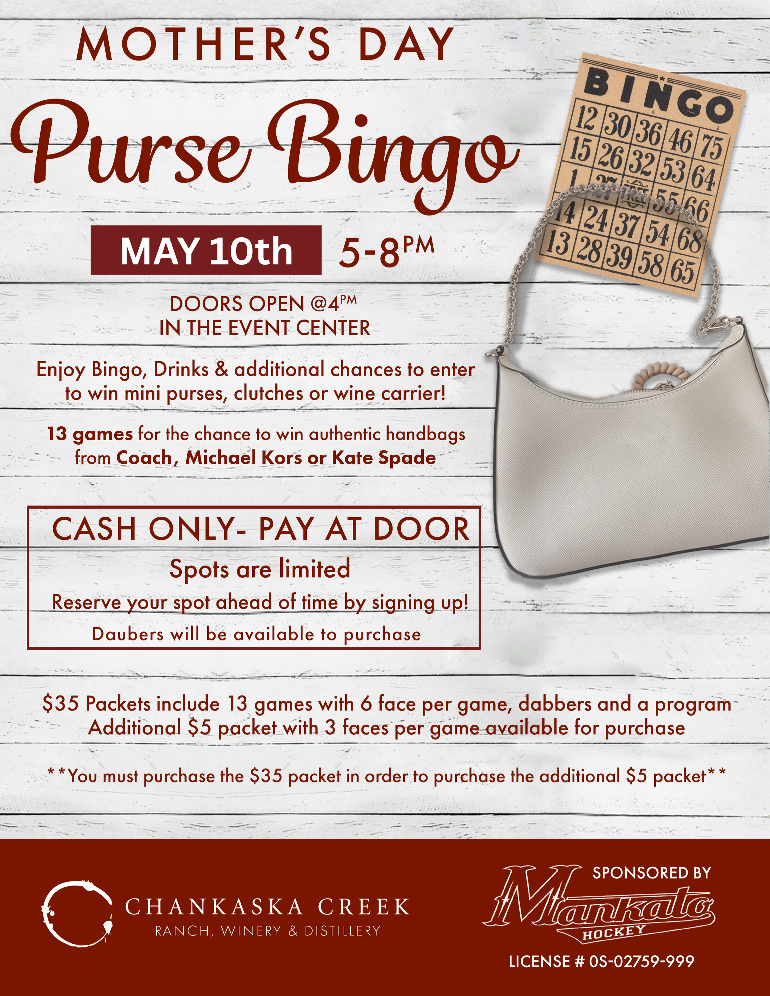 Mother's Day Purse Bingo