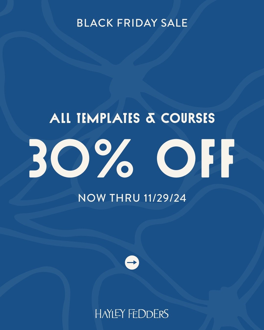 Black Friday starts EARLY!

Next week, my kids will be home for Thanksgiving, and let&rsquo;s be real&mdash;there&rsquo;s 0% chance of me getting work done. 😅 So I&rsquo;m kicking off my Black Friday sale NOW!

✨ 30% off all courses and templates (u