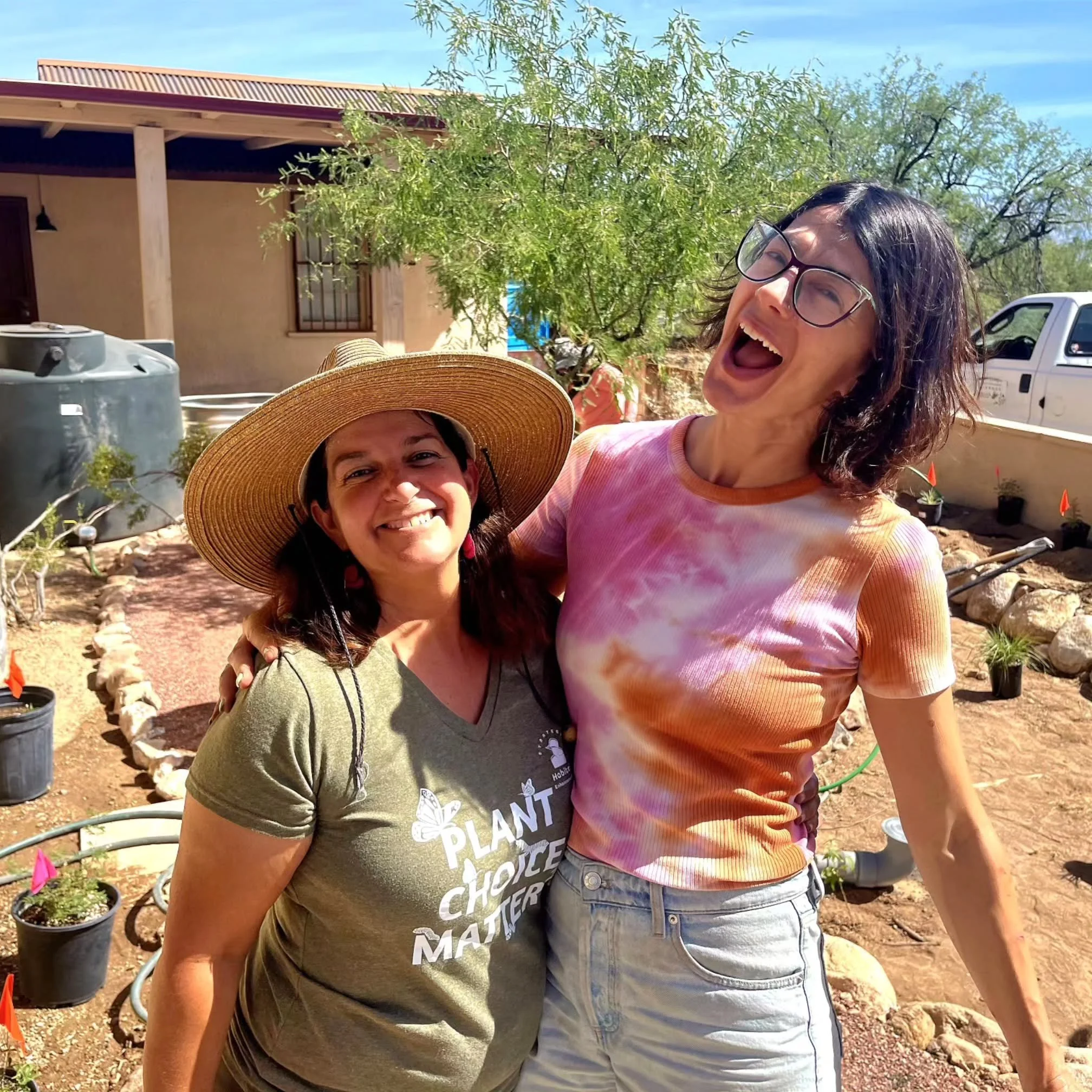 Happy Earth Day! Planting extravaganza at the new demonstration garden at the Garden House at @uaz.tumamoc !  Water harvesting by @heavenandearthel.llc - looking forward to that wet monsoon I keep hearing about!  We will have another event on the oth