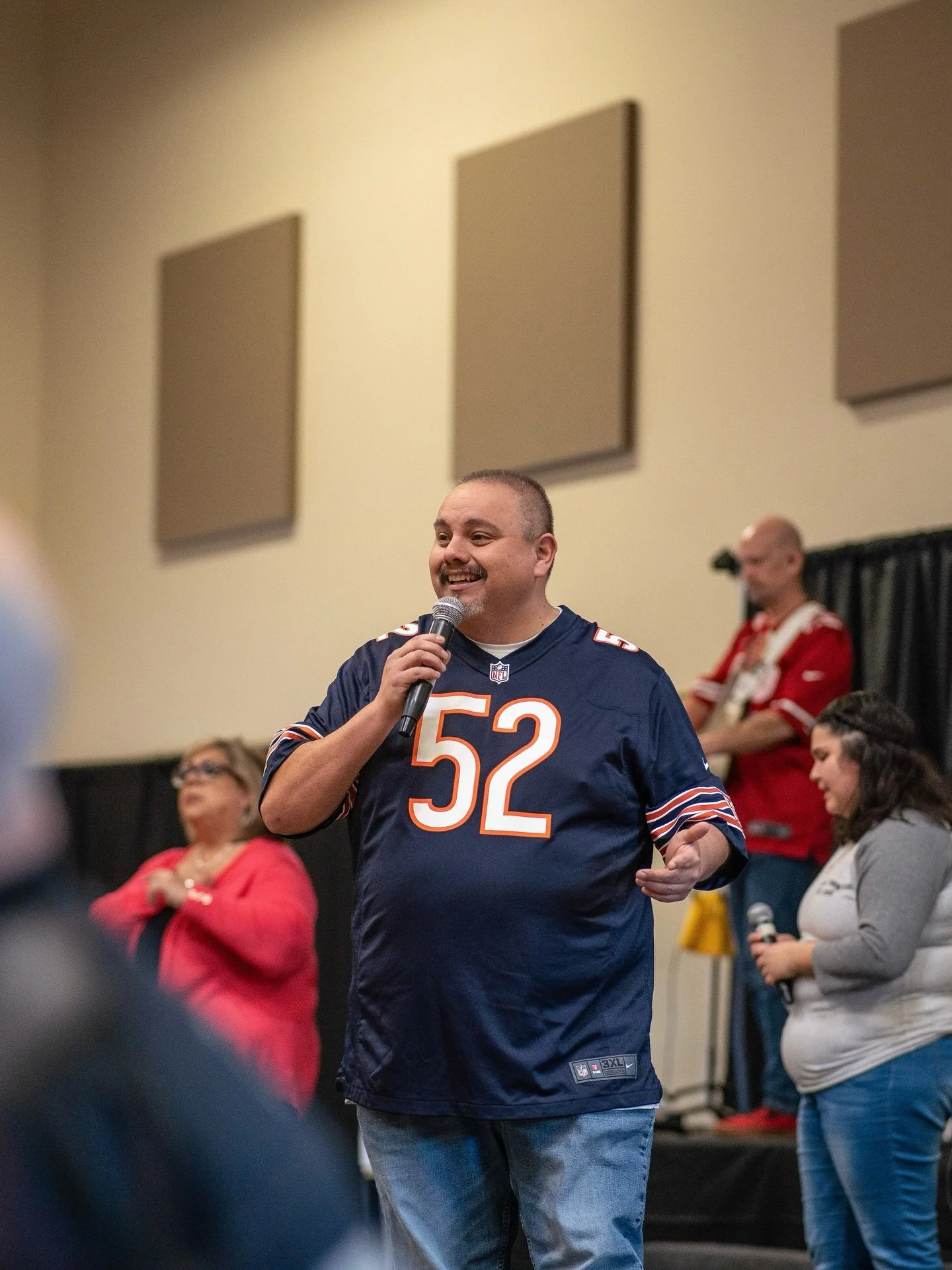 Tomorrow is Jersey Day and we&rsquo;re ready! 🎉🏈 Come ready to worship, connect, and enjoy time in community!
⏰ Services at 9:30 &amp; 11 AM