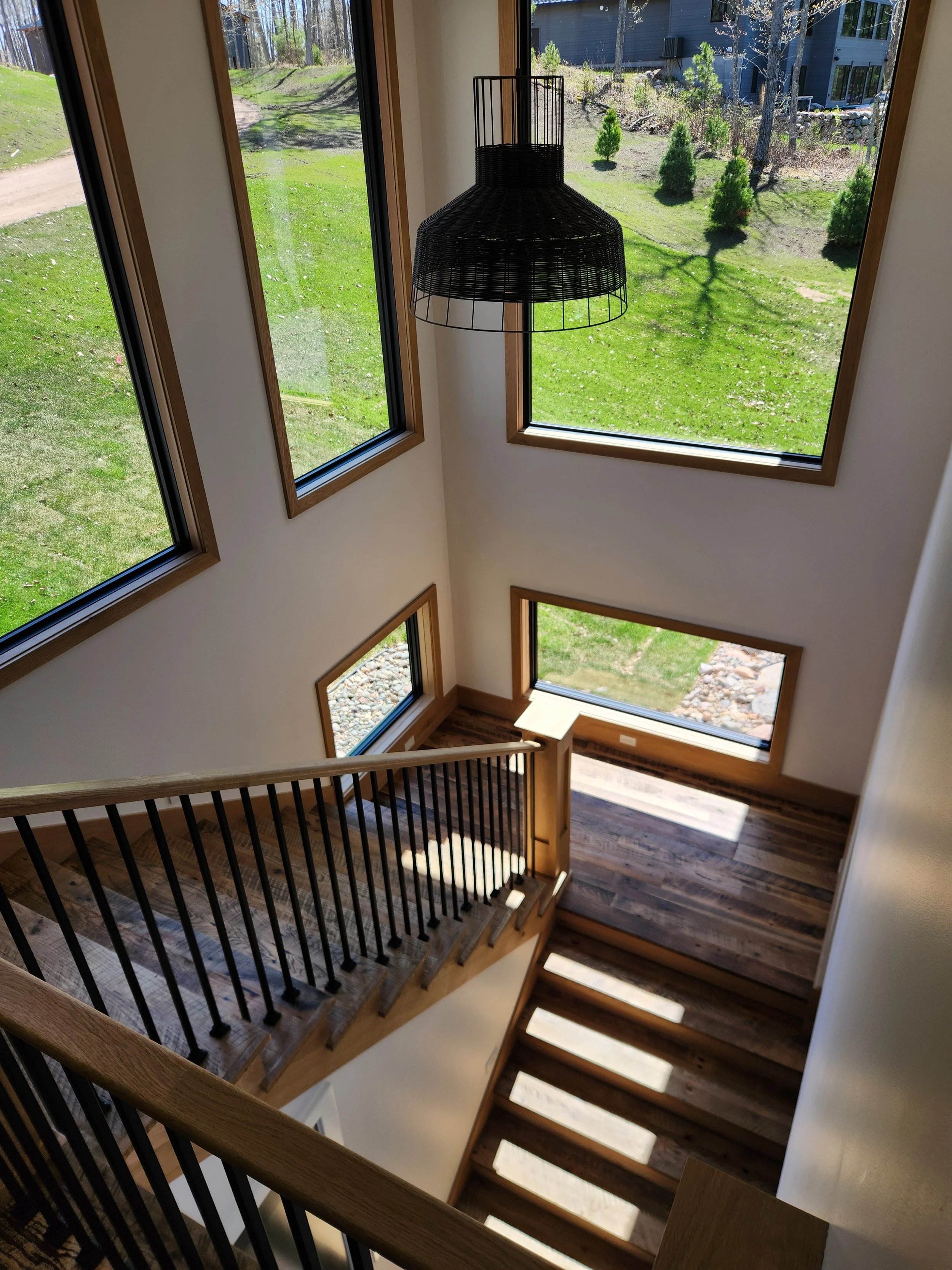 Reclaimed oak finished in place