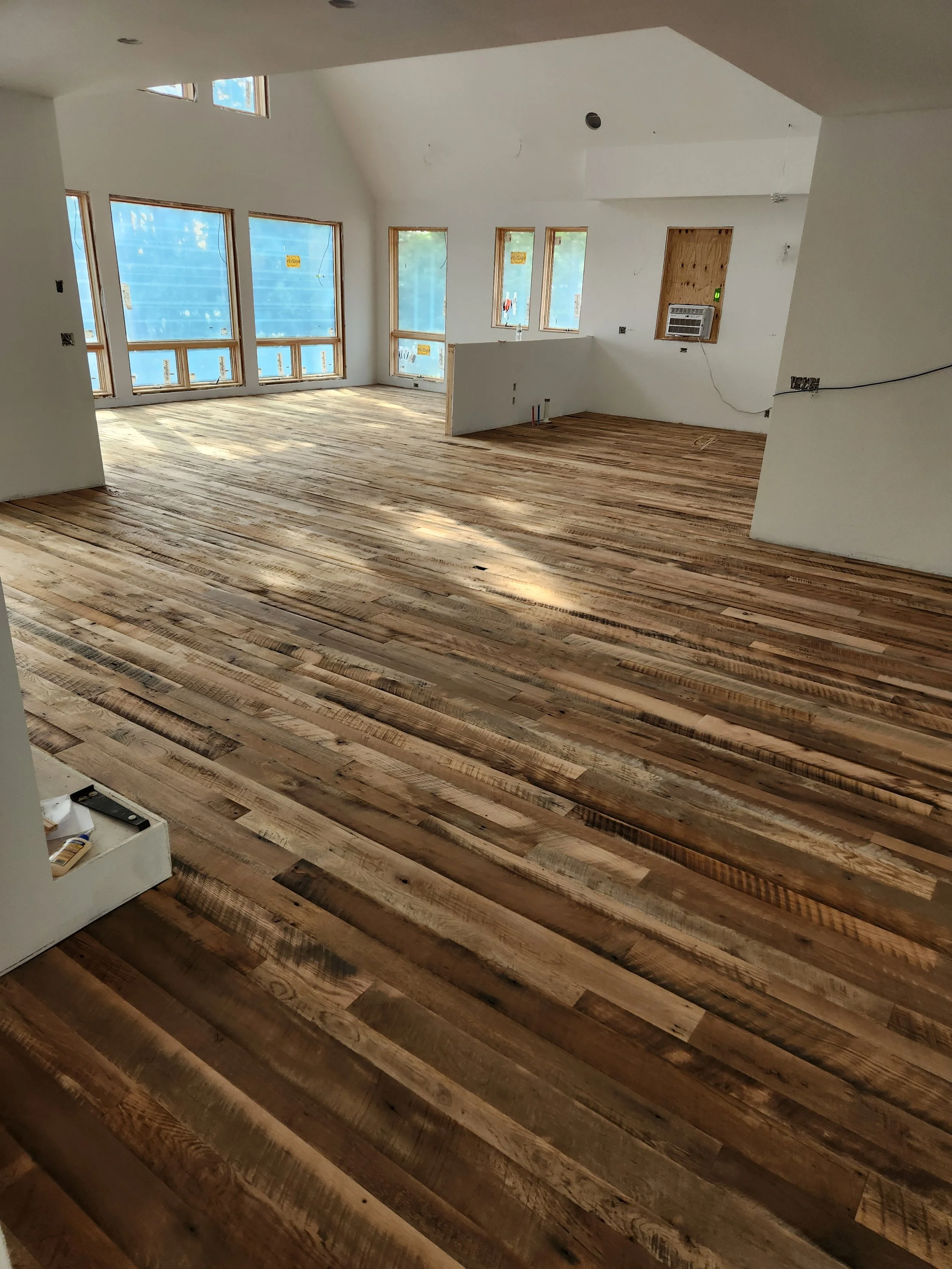 reclaimed oak install