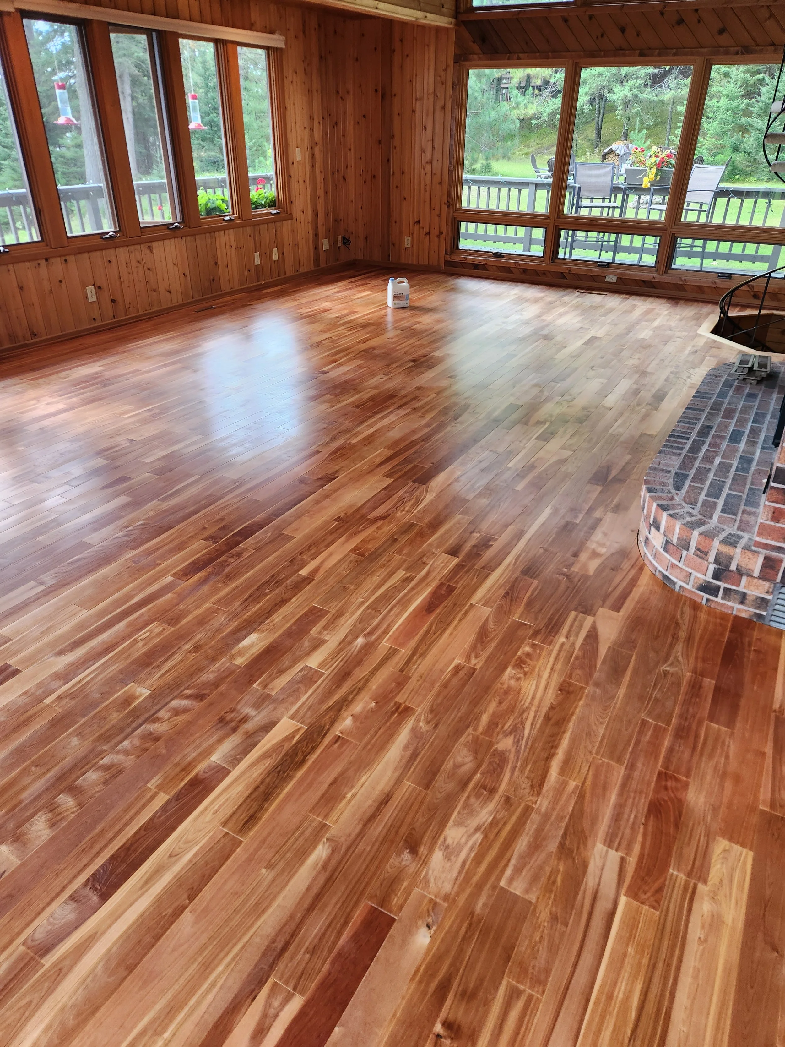 Accasia floor sand and finish