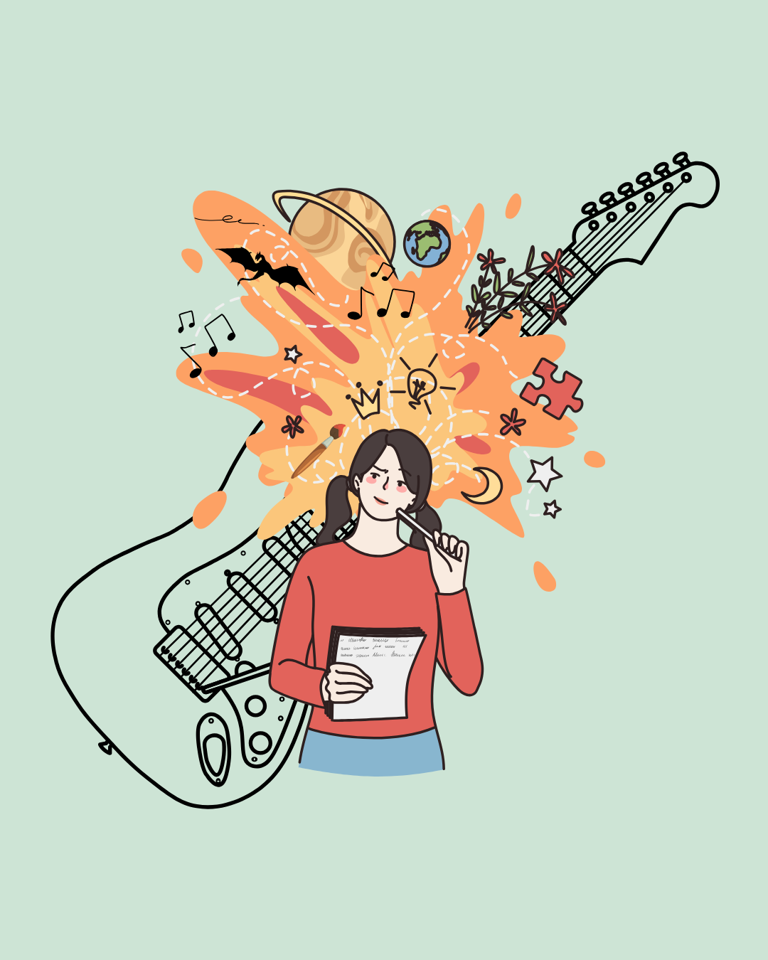 Creativity, creative woman 