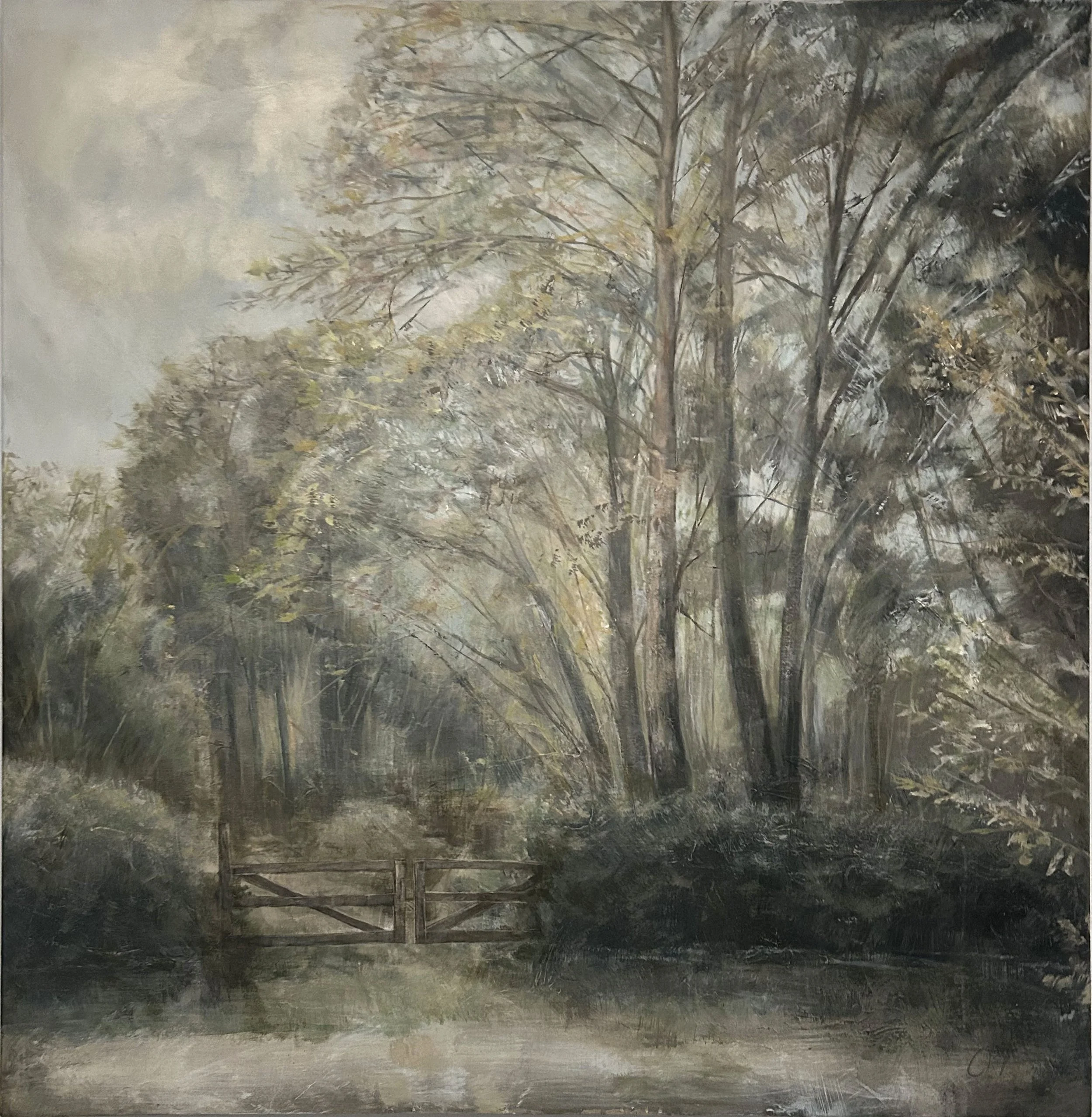 Eden. 2024. Acrylics on Canvas - 54 x 54"