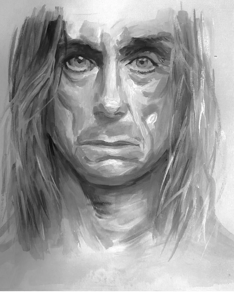 Iggy Pop. 2024. Acrylics on Canvas - 30 x 24"