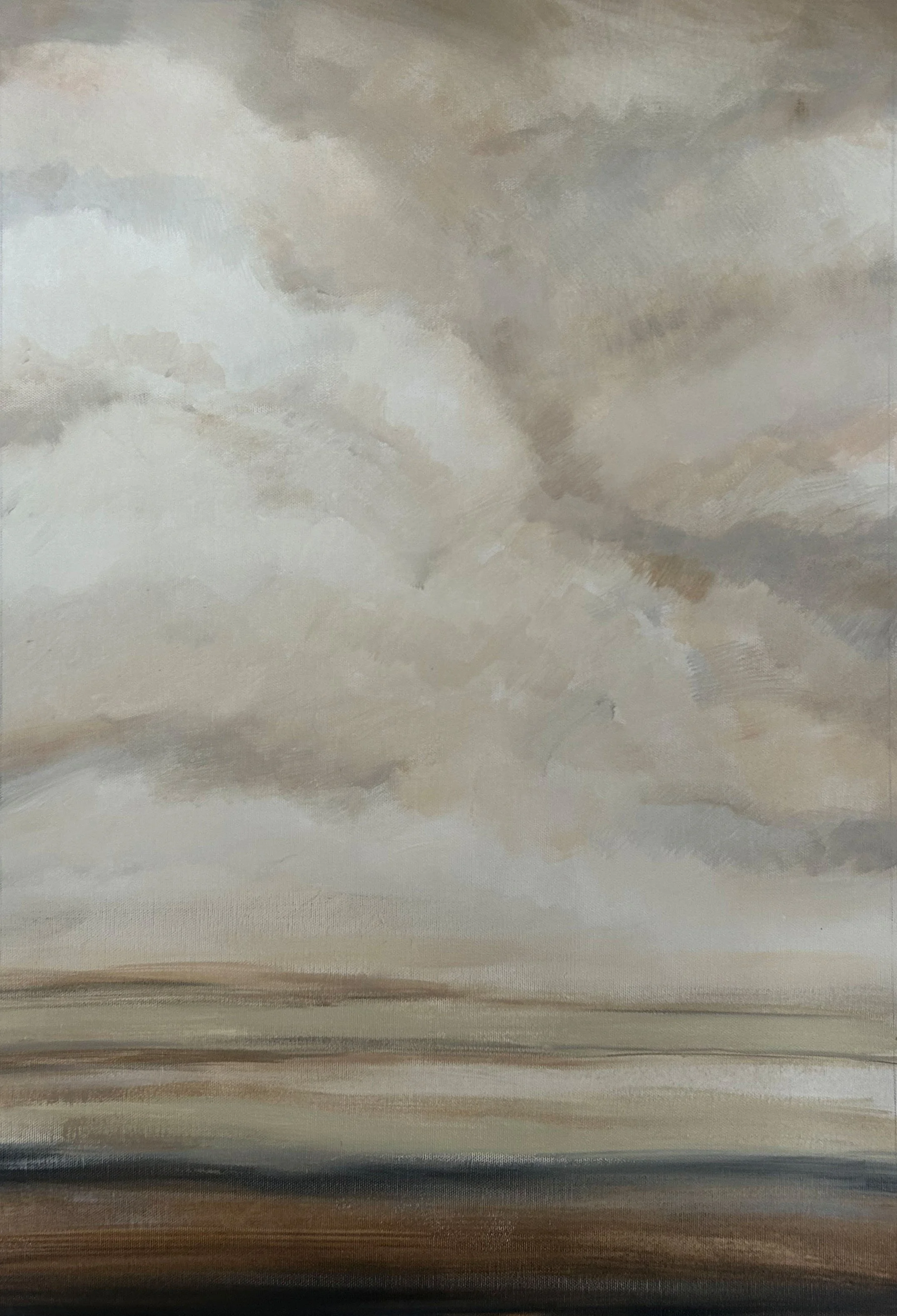 Pearly Clouds. 2024. Acrylics on Canvas - 16 x 24"