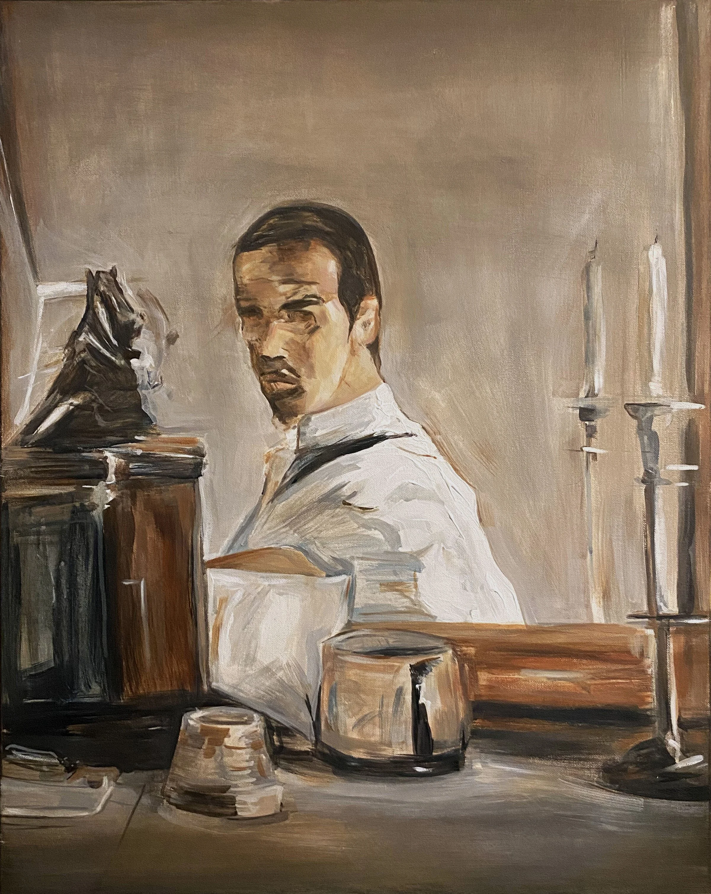 Self Portrait in front of a Mirror