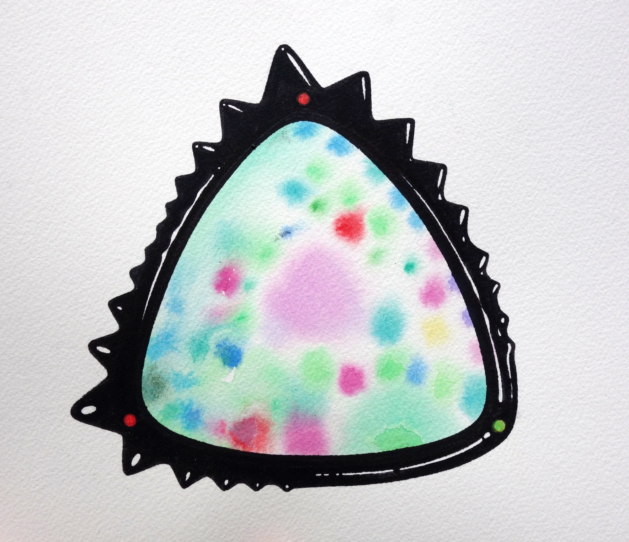 Cellphone 2 - Watercolor and ink on paper - 2025